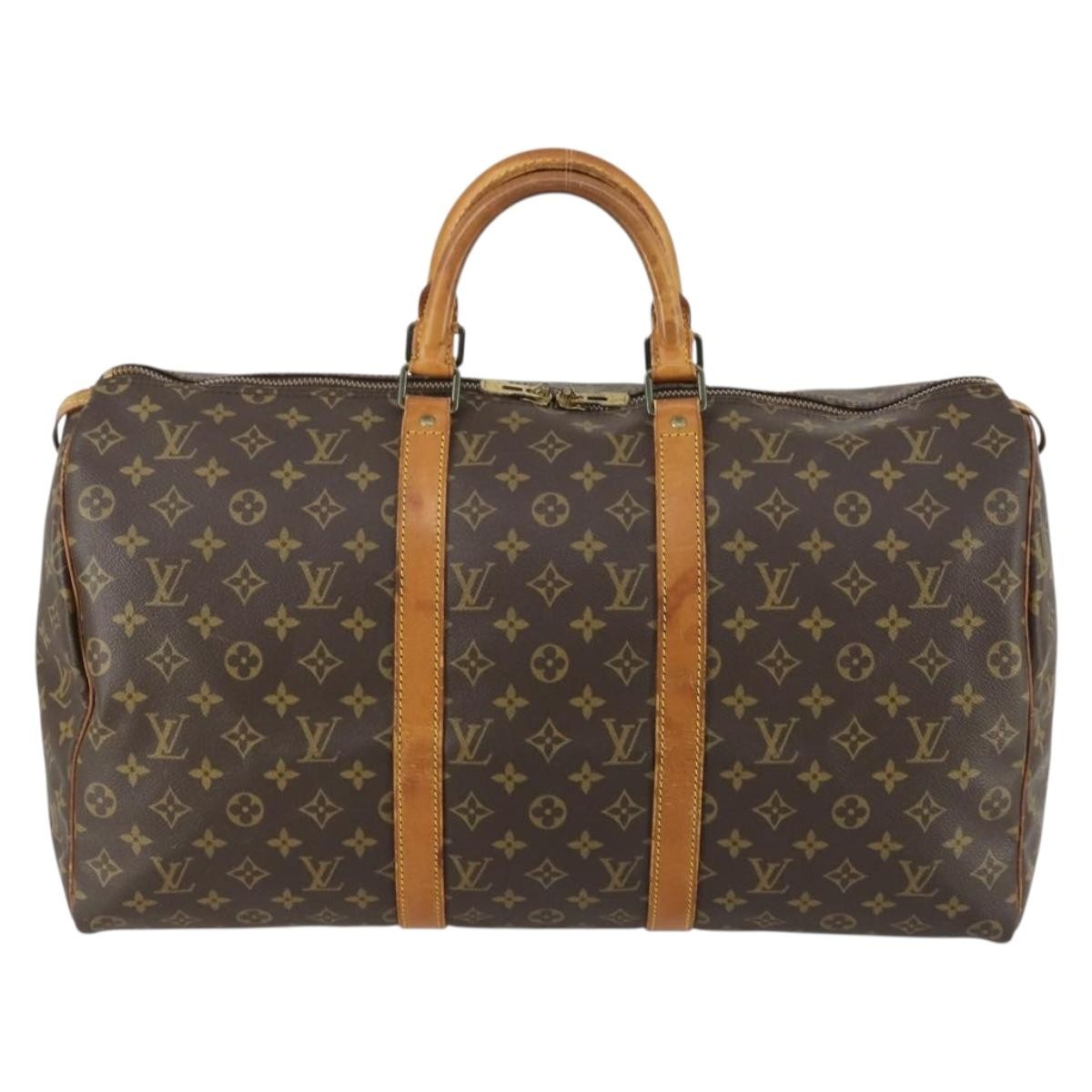 Louis Vuitton Keepall Monogram Canvas Brown Canvas Travel Bag Bag (Pre-Owned)