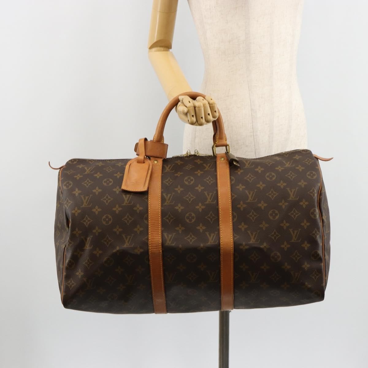 Louis Vuitton Keepall Monogram Canvas Brown Canvas Travel Bag Bag (Pre-Owned)
