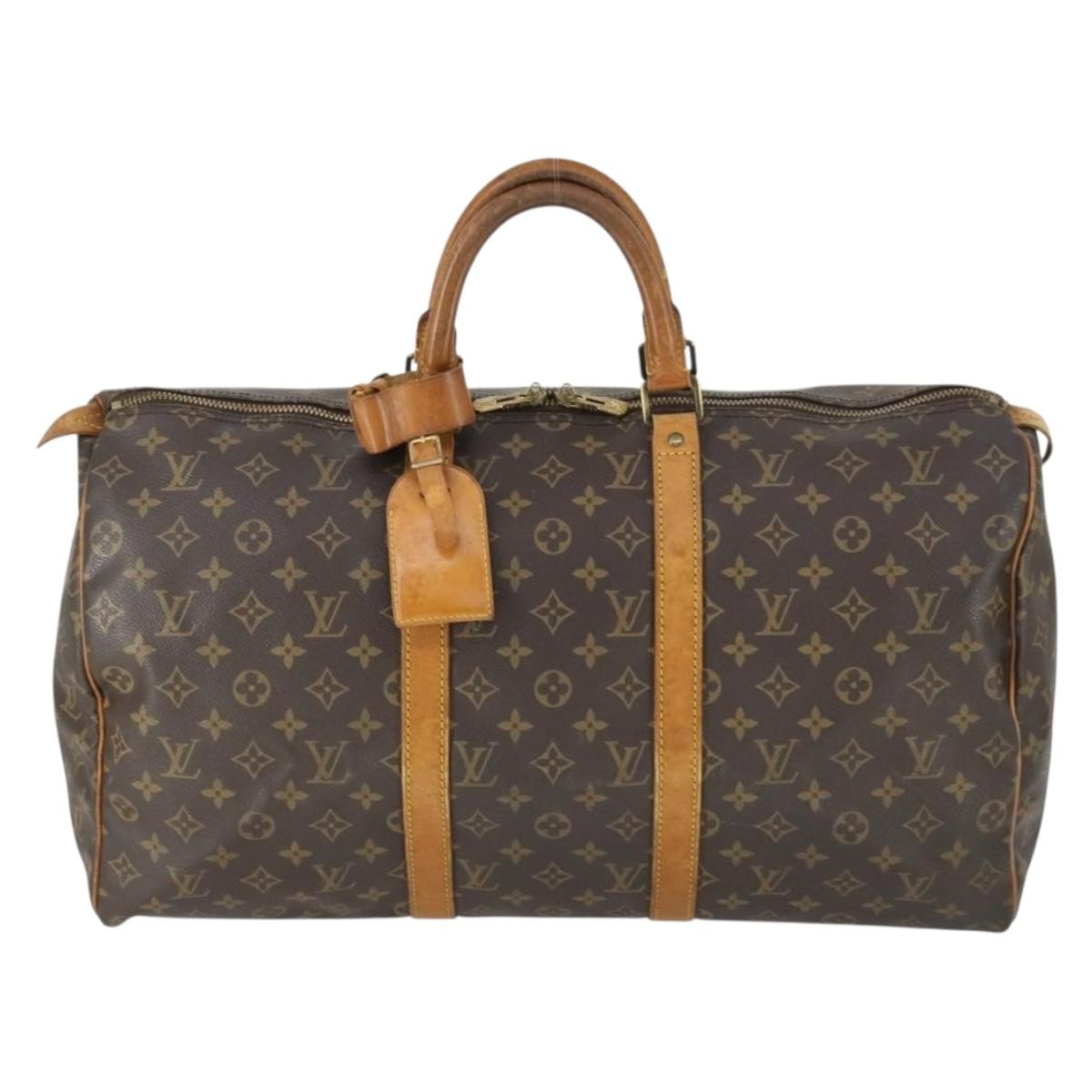 Louis Vuitton Keepall Monogram Canvas Brown Canvas Travel Bag Bag (Pre-Owned)