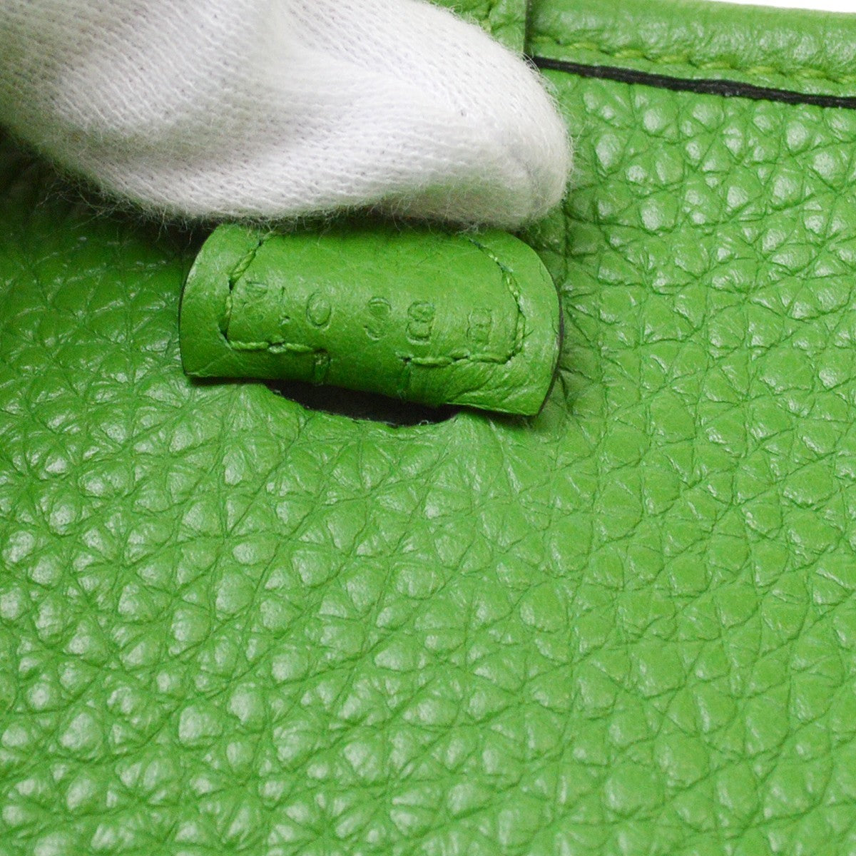 Hermes Evelyne Clémence Green Leather Handbag (Pre-Owned)