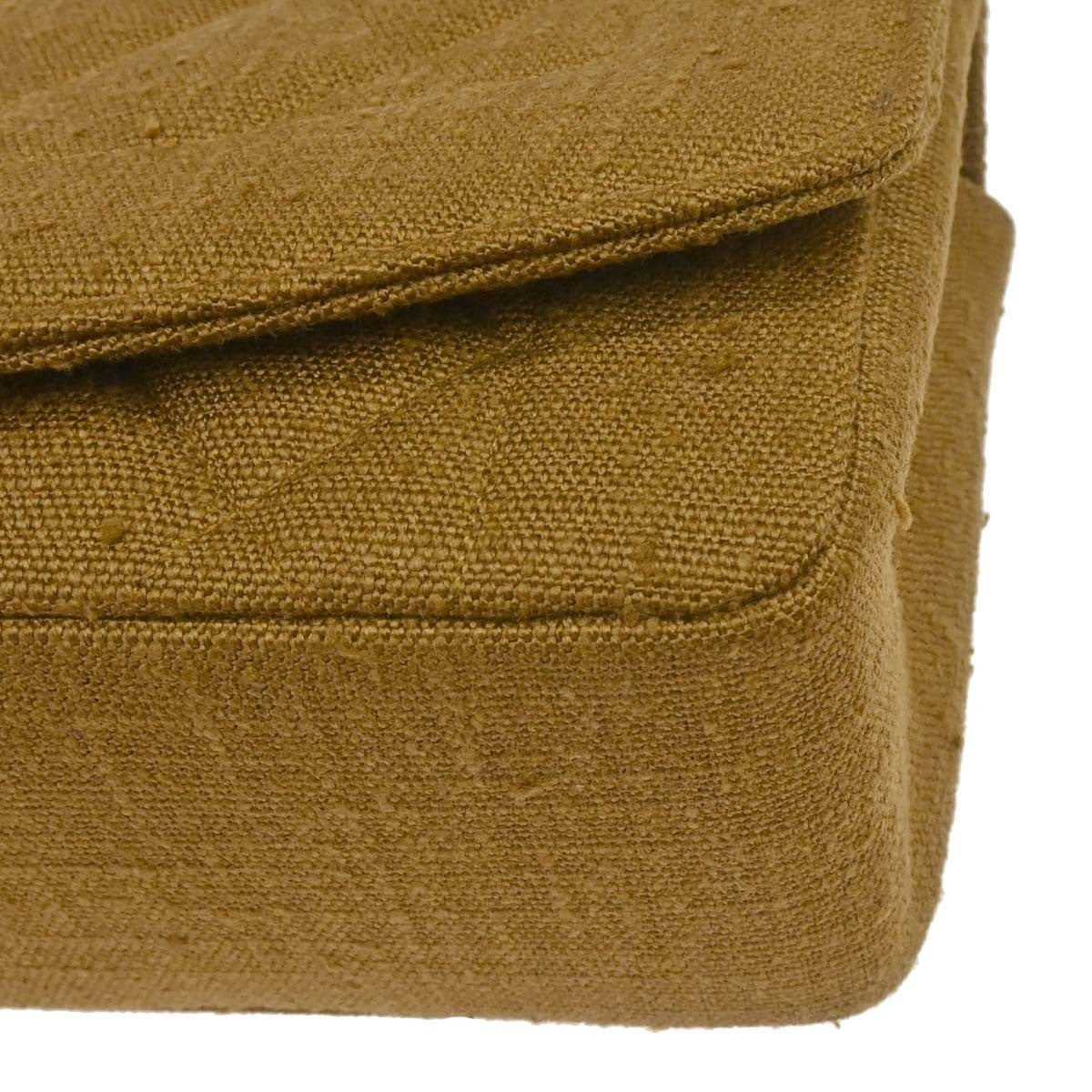 Chanel Vintage Diana Flap Quilted Canvas Brown Canvas Shoulder Bag Bag (Pre-Owned)