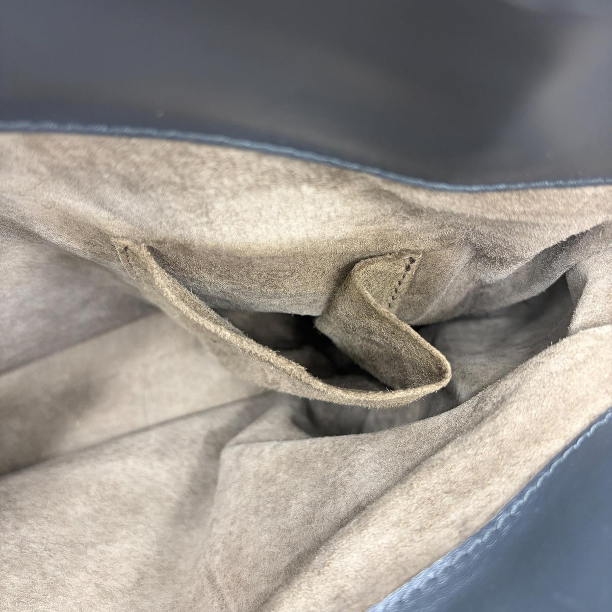 Bottega Veneta Roma Intrecciato Nappa Gray Leather Handbag (Pre-Owned)