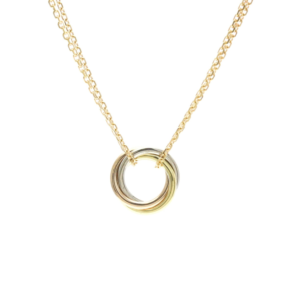 Cartier Trinity Choker 18K Tricolor Gold Gold Gold Necklace Jewelry (Pre-Owned)