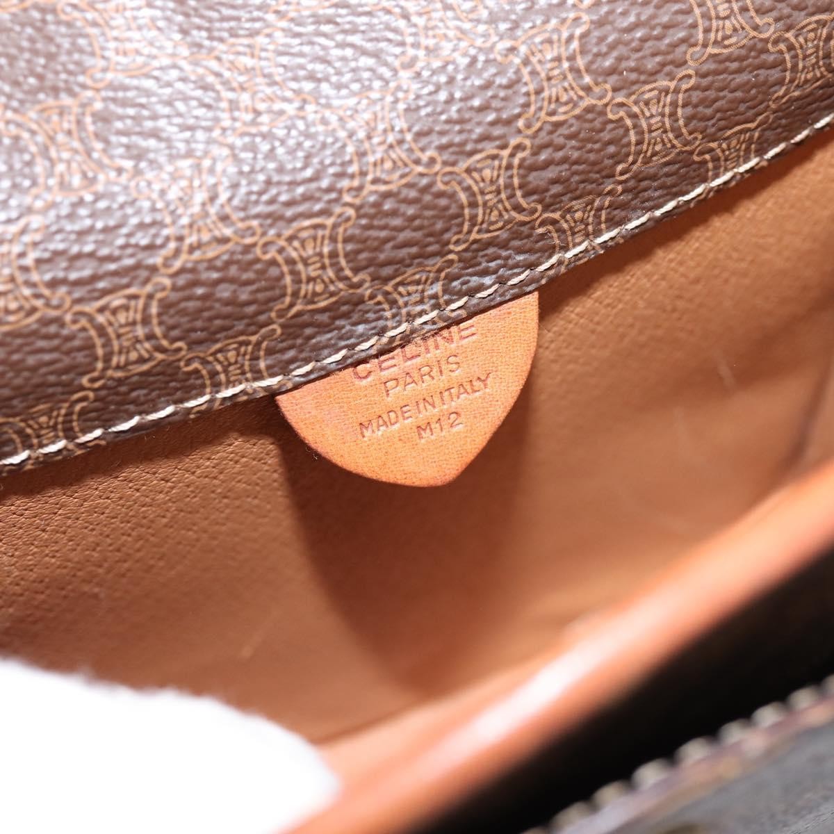Celine Macadam Shoulder Canvas Brown Canvas Crossbody Bag Bag (Pre-Owned)