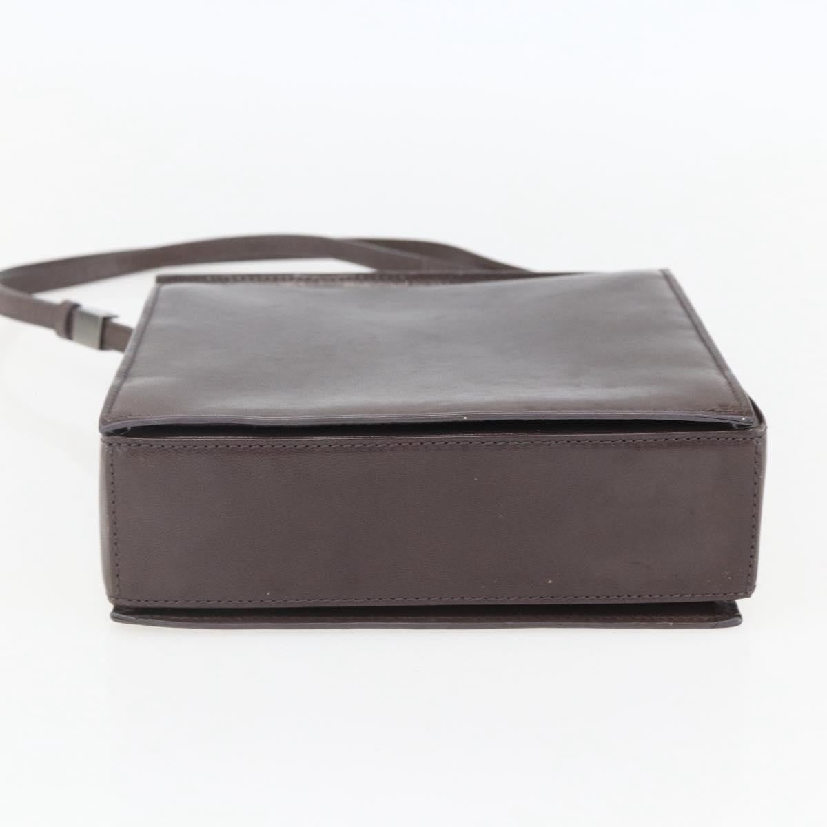 Gucci Vintage Leather Brown Leather Shoulder Bag Bag (Pre-Owned)