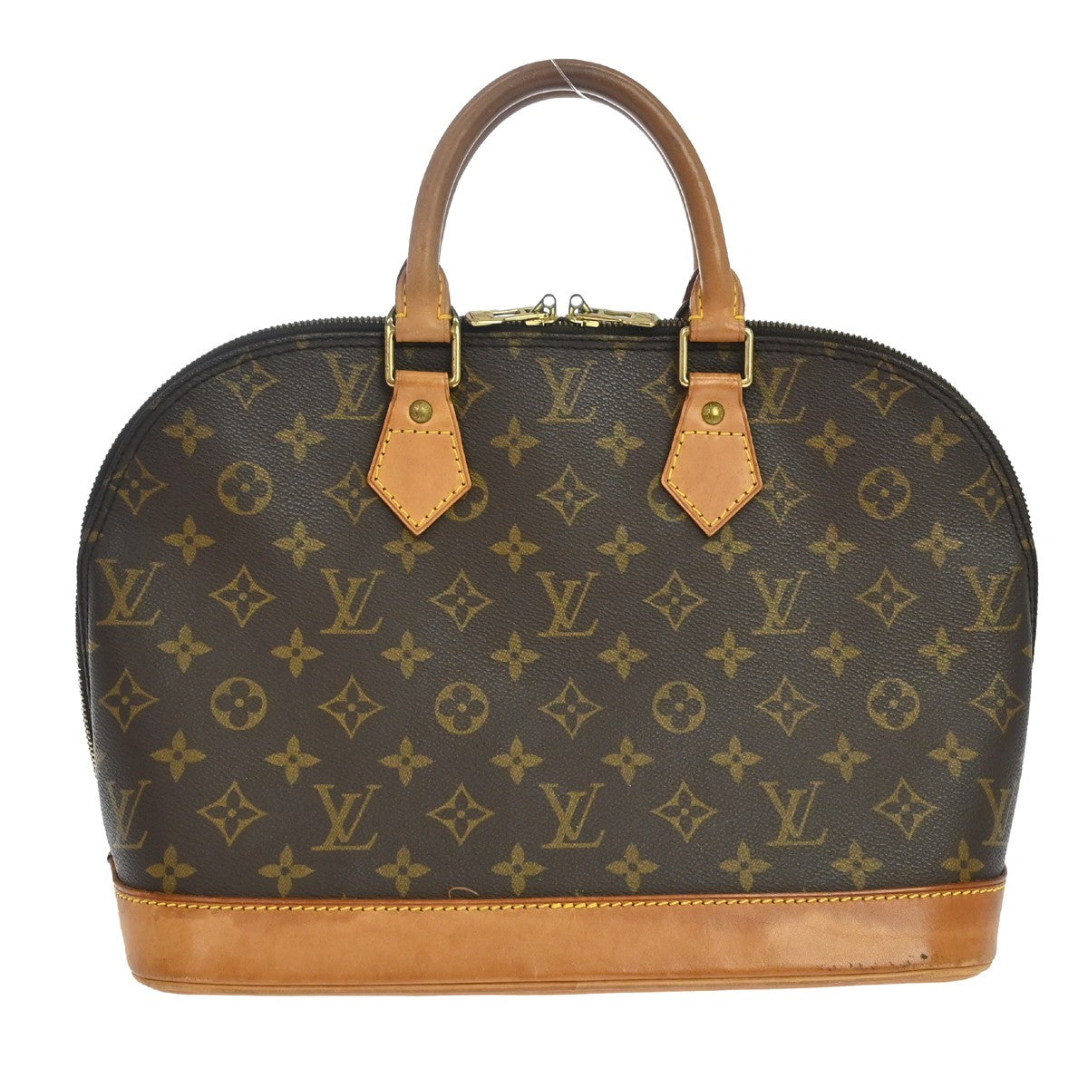 Louis Vuitton Alma Monogram Brown Canvas Handbag (Pre-Owned)