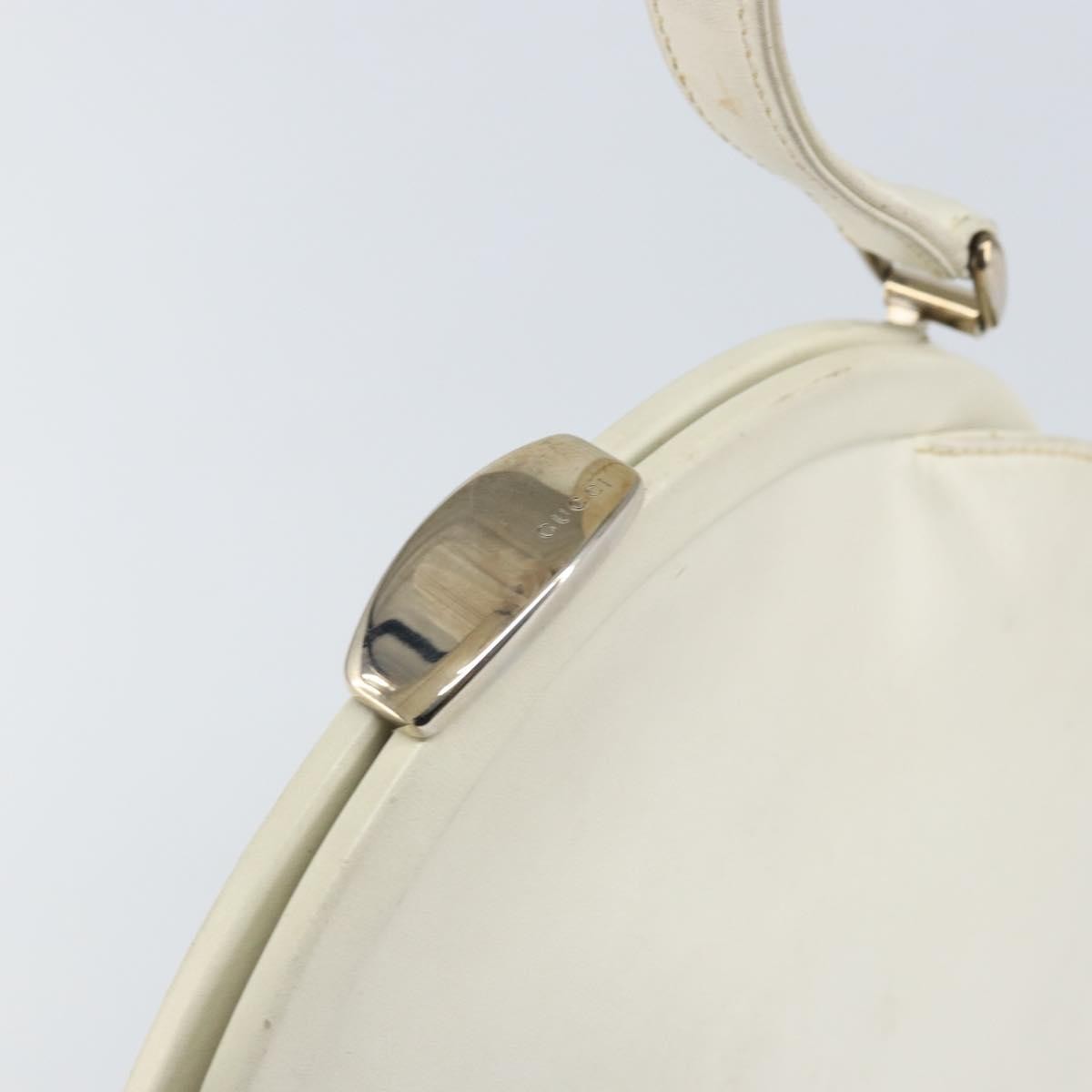 Gucci Vintage Leather White Leather Handbag (Pre-Owned)