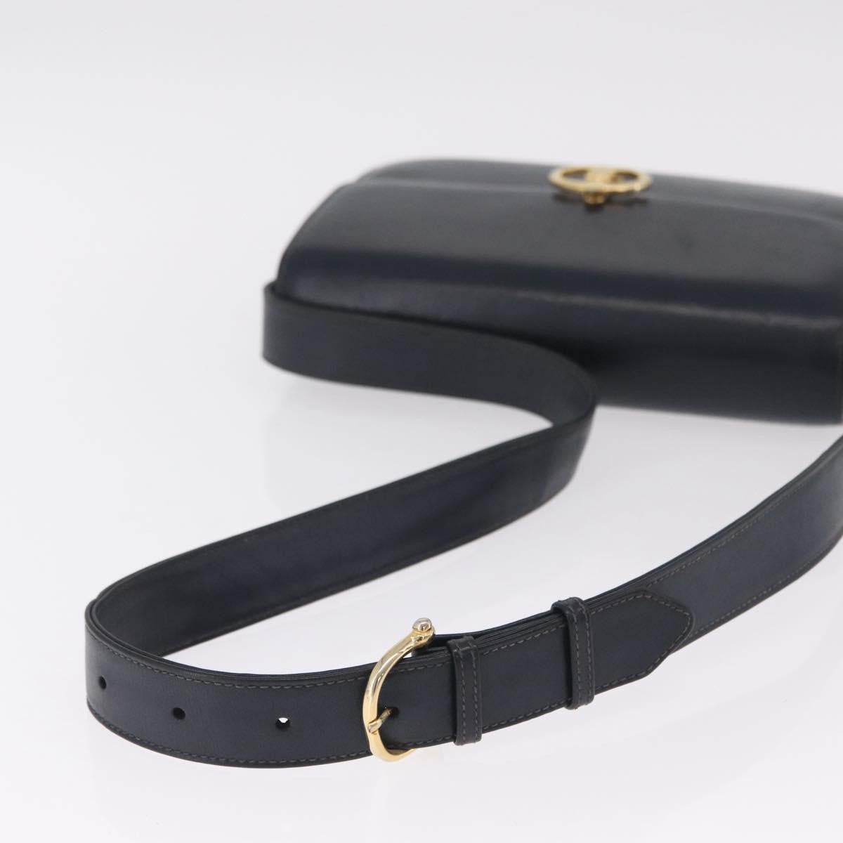 Celine Shoulder Leather Navy Leather Shoulder Bag Bag (Pre-Owned)