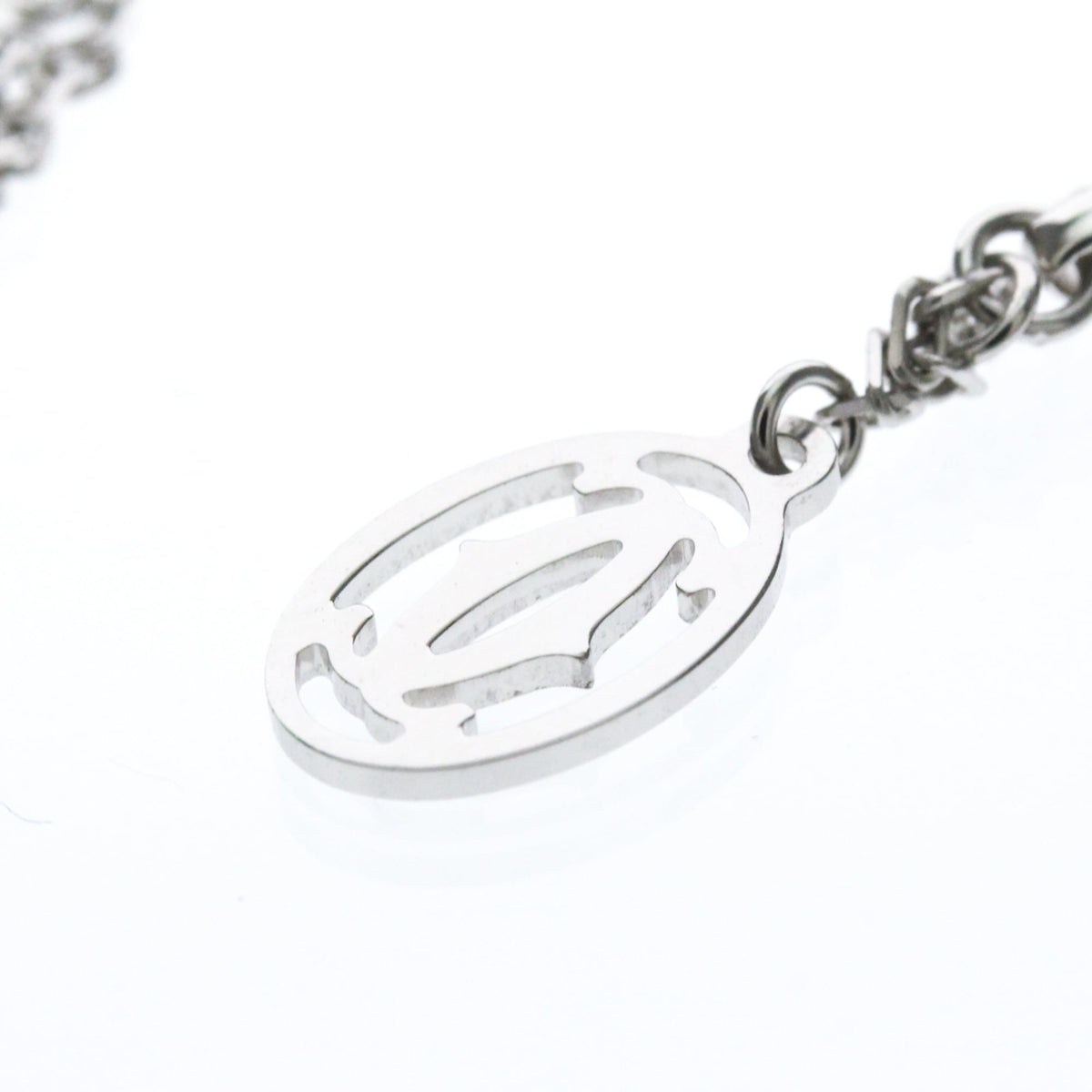 Cartier Chain 18K White Gold Silver White_Gold Necklace Jewelry (Pre-Owned)