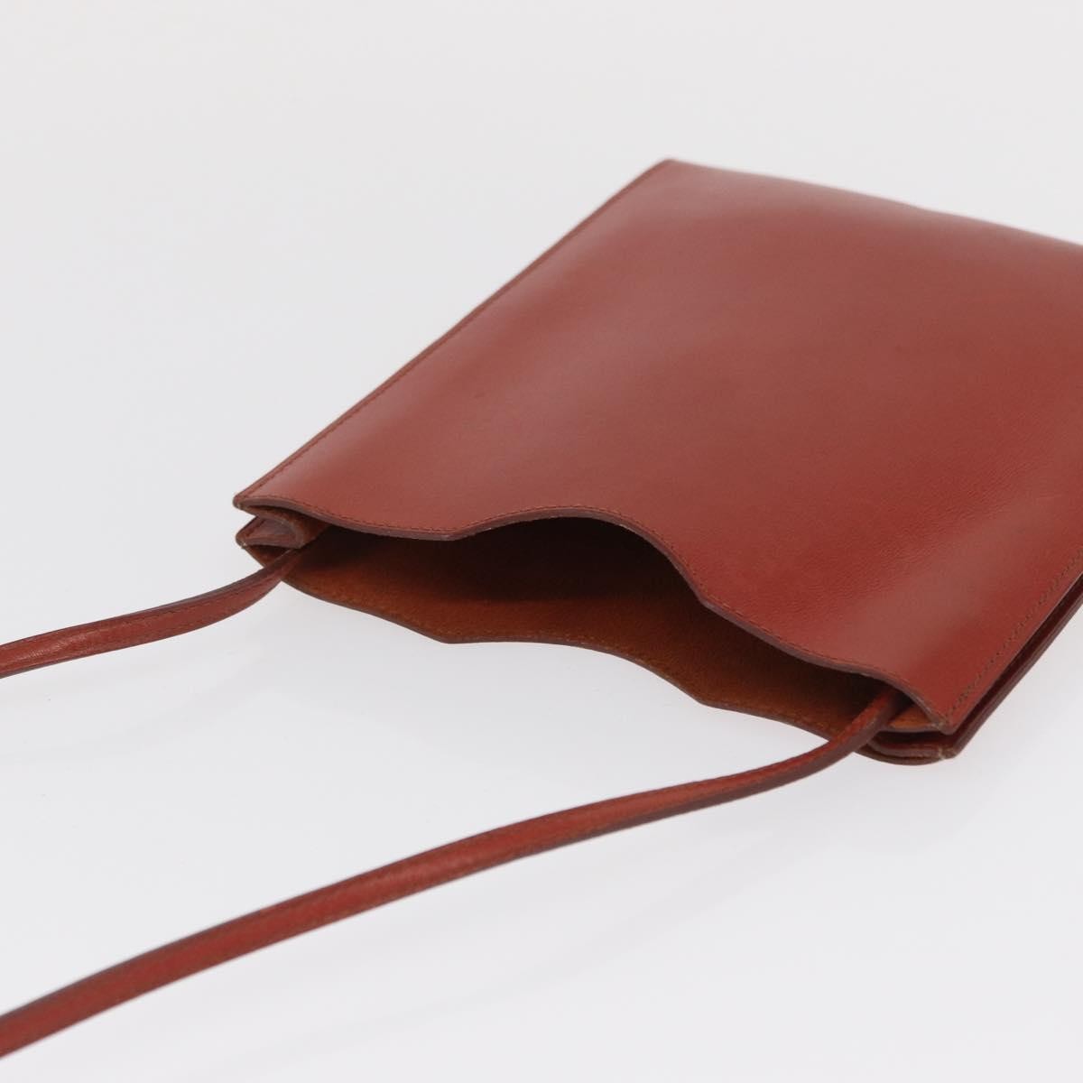 Hermes Onimaitou Leather Burgundy Leather Shoulder Bag Bag (Pre-Owned)