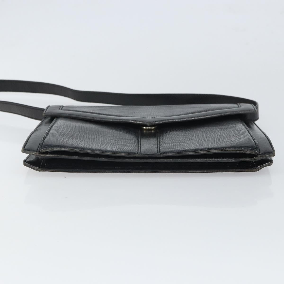 Saint Laurent Vintage Leather Black Leather Shoulder Bag Bag (Pre-Owned)