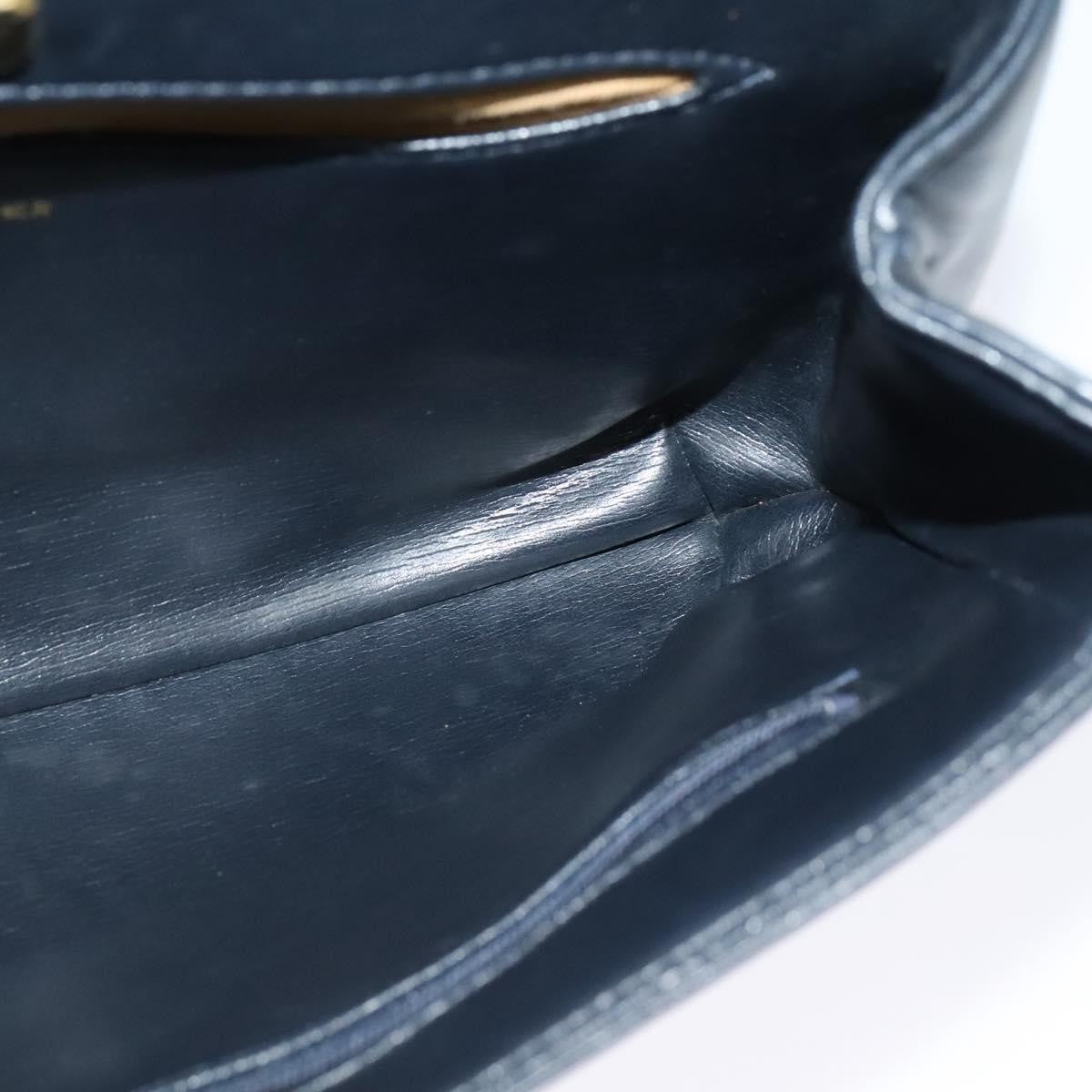 Givenchy Vintage 4G Leather Navy Leather Shoulder Bag Bag (Pre-Owned)