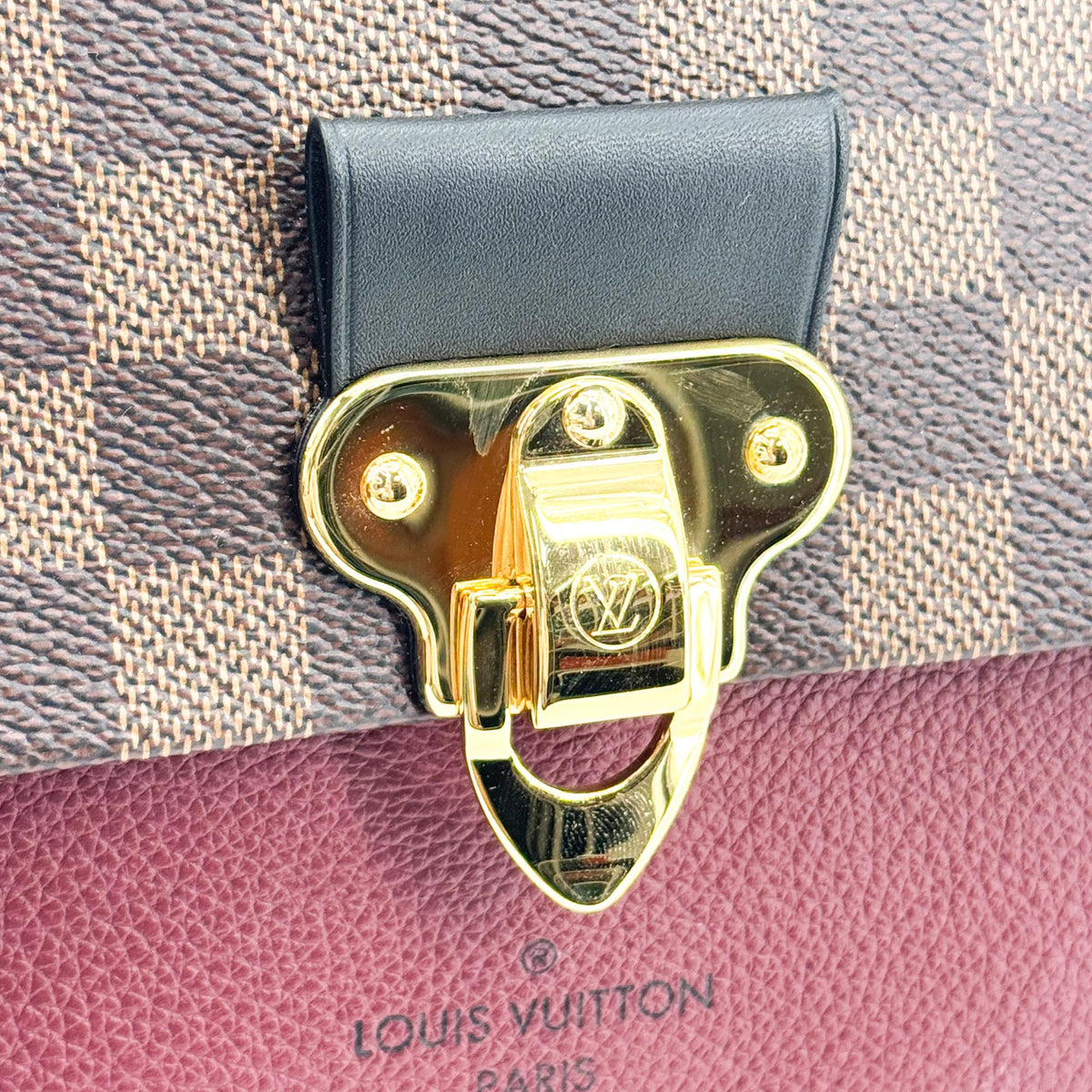 Louis Vuitton Vavin Damier With Leather Brown Canvas Tote Bag Bag (Pre-Owned)