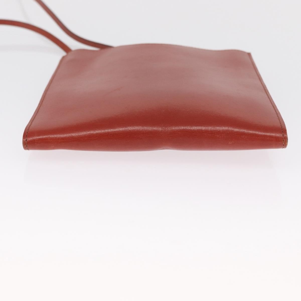Hermes Onimaitou Leather Burgundy Leather Shoulder Bag Bag (Pre-Owned)