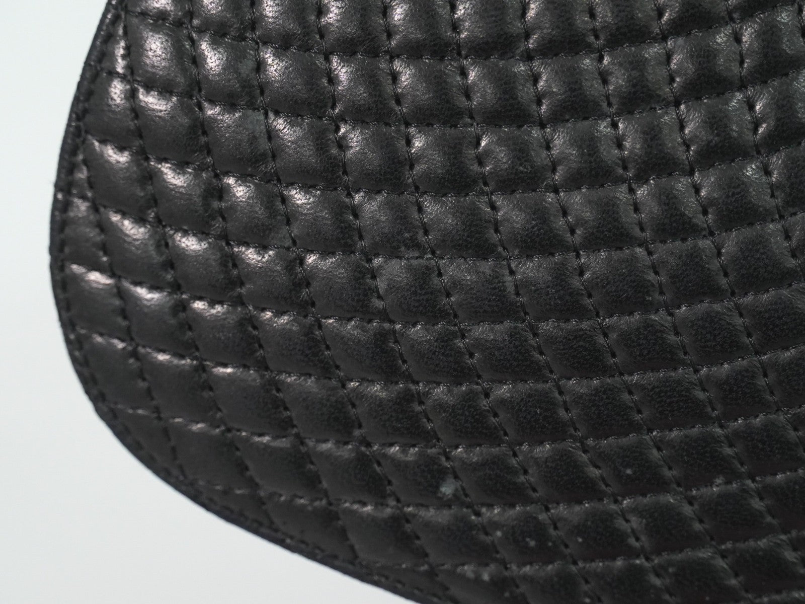 Bally Vintage Quilted Leather Black Leather Handbag (Pre-Owned)