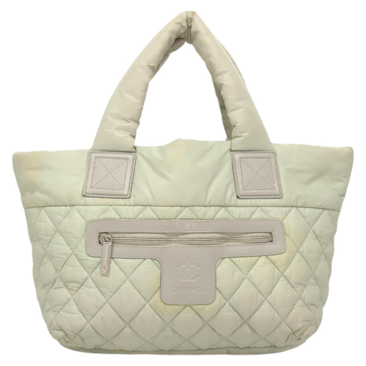 Chanel Coco Cocoon Reversible Quilted Nylon Gray Nylon Tote Bag Bag (Pre-Owned)