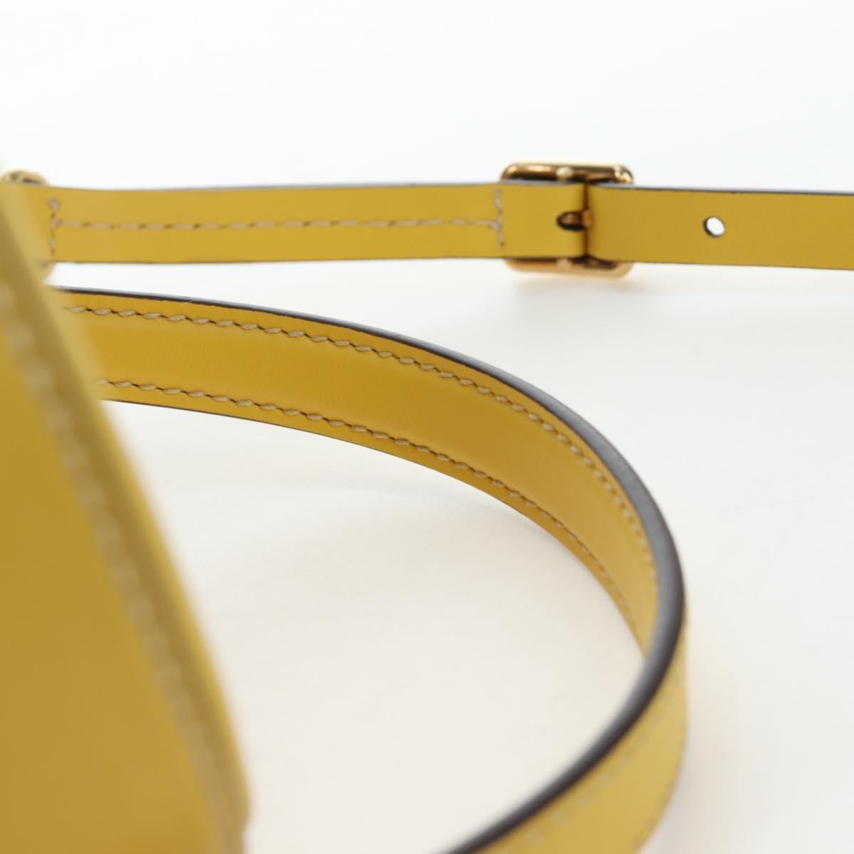 Miu Miu Vintage Leather Yellow Leather Handbag (Pre-Owned)