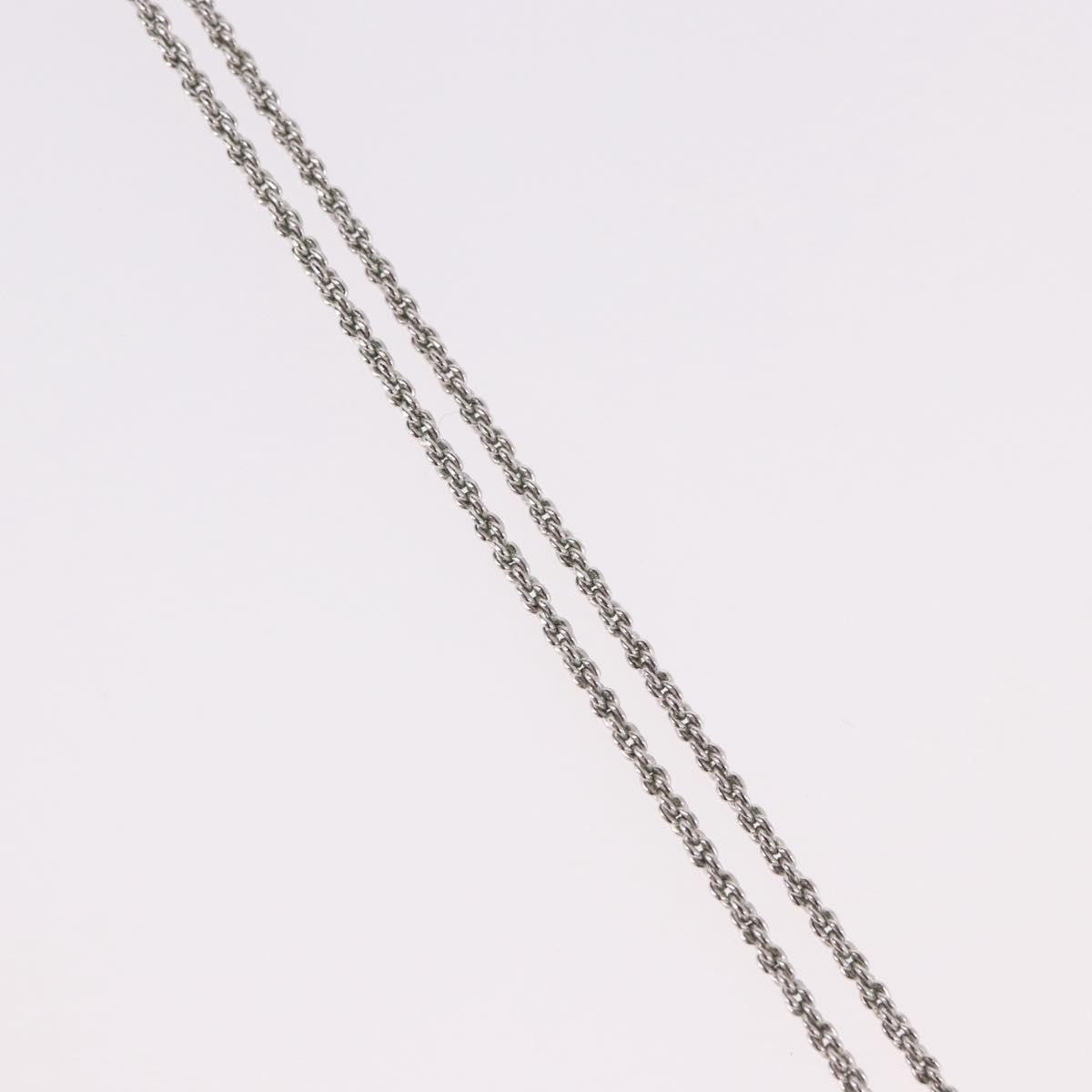 Christian Dior Vintage Circle Pendant Metal Silver Metal Necklace Jewelry (Pre-Owned)