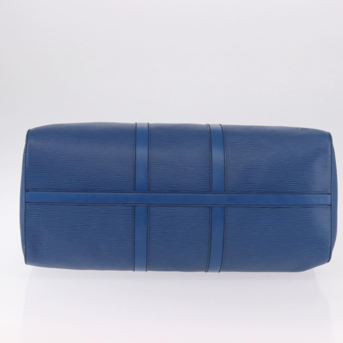 Louis Vuitton Keepall Epi Leather Blue Leather Travel Bag Bag (Pre-Owned)
