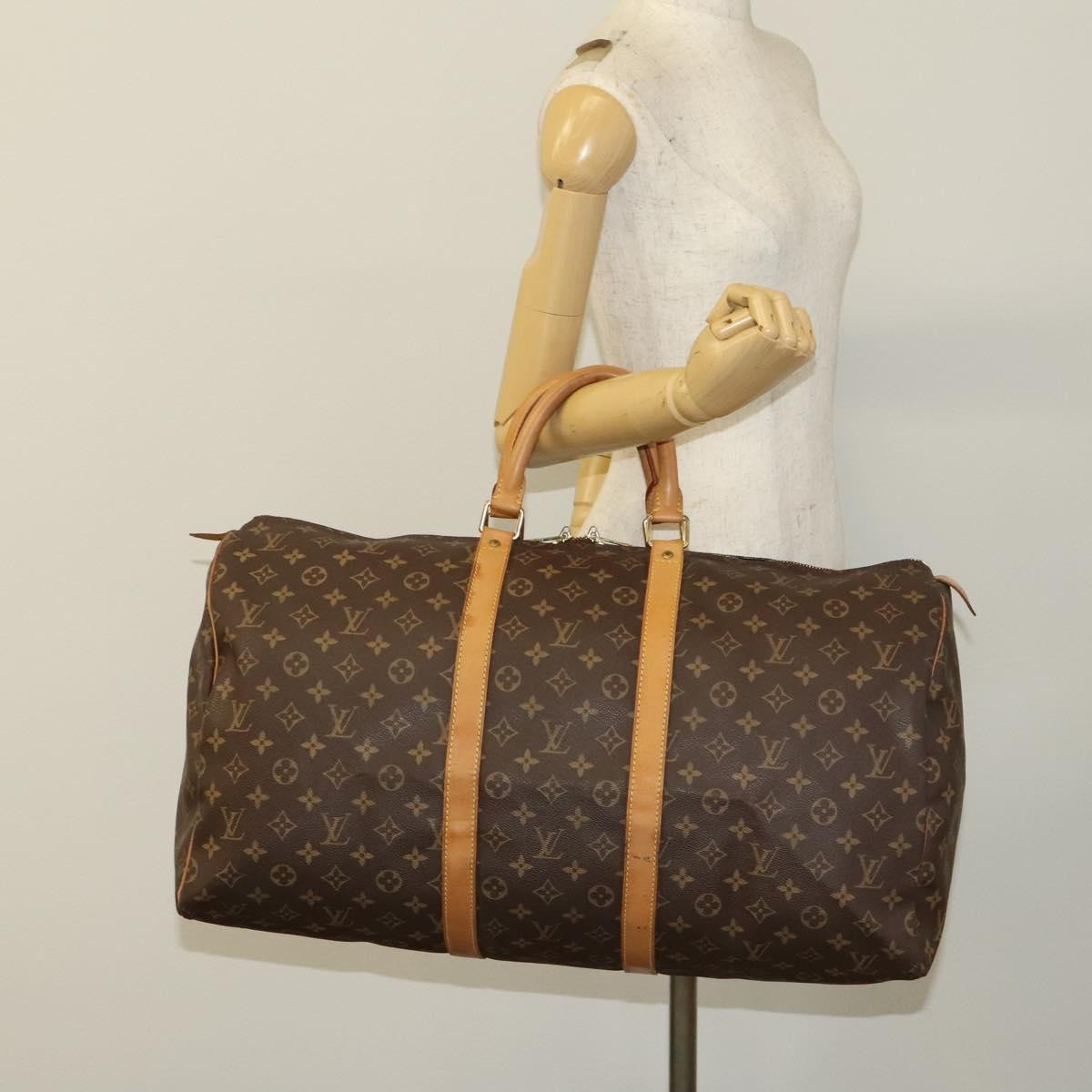 Louis Vuitton Keepall Monogram Canvas Brown Canvas Travel Bag Bag (Pre-Owned)
