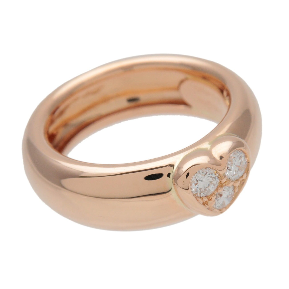Tiffany & Co. Heart Band 18K Yellow Gold With Diamonds Gold Yellow_Gold Ring Jewelry (Pre-Owned)