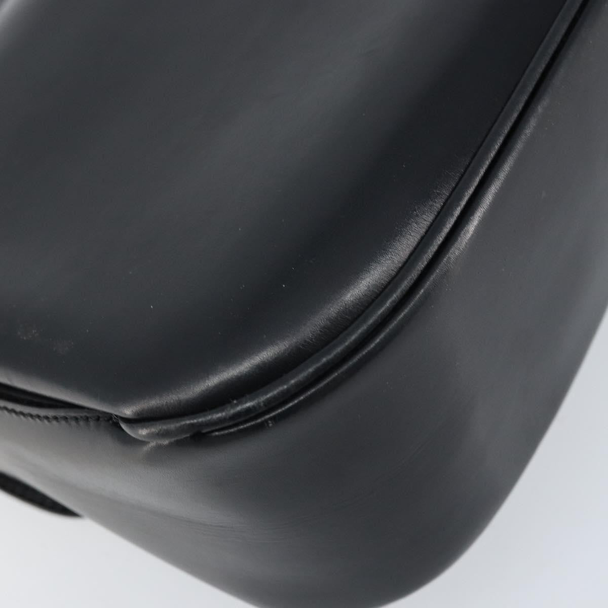 Celine Shoulder Leather Black Leather Shoulder Bag Bag (Pre-Owned)