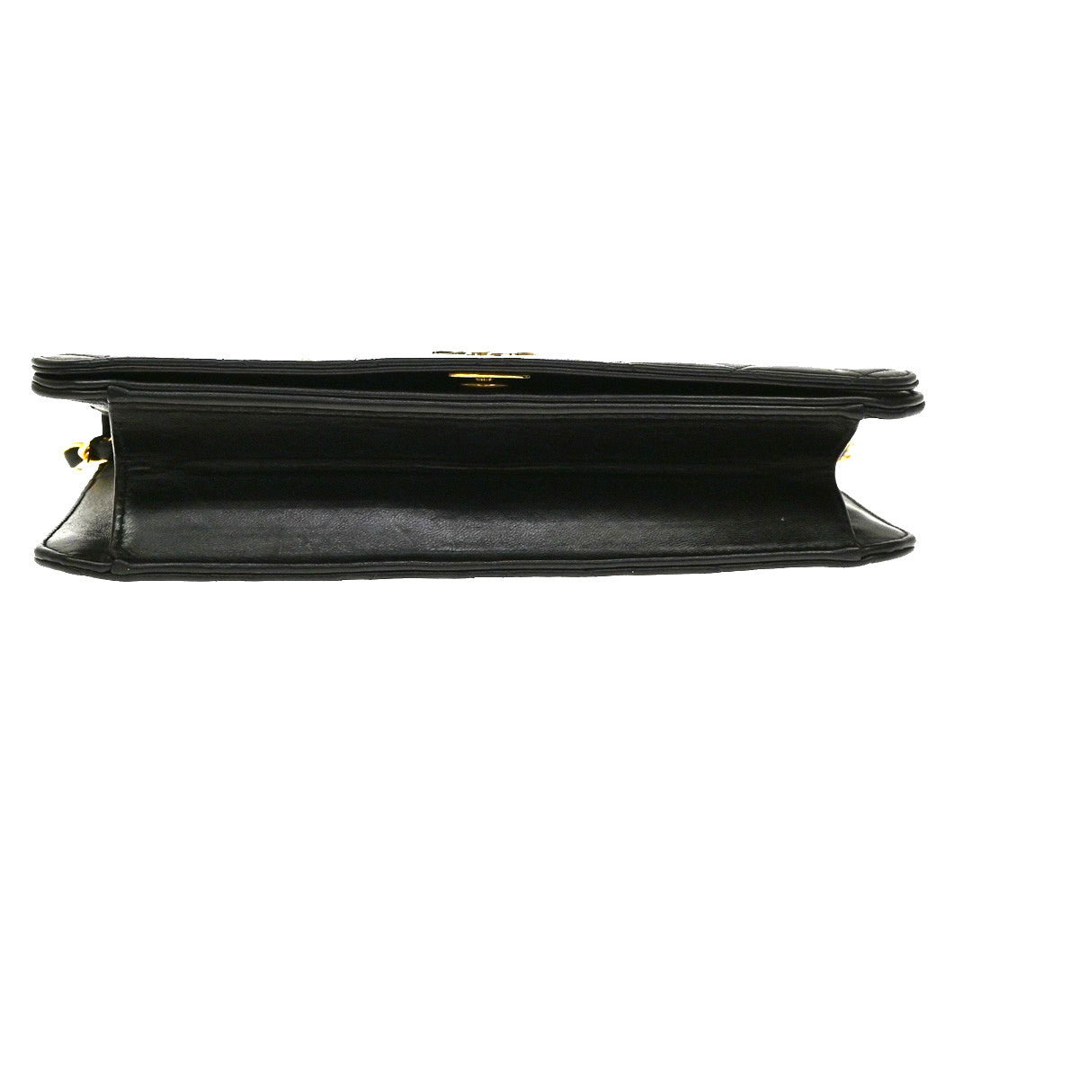 Chanel Cc Full Flap Wallet On Chain Quilted Caviar Black Leather Crossbody Bag Bag (Pre-Owned)