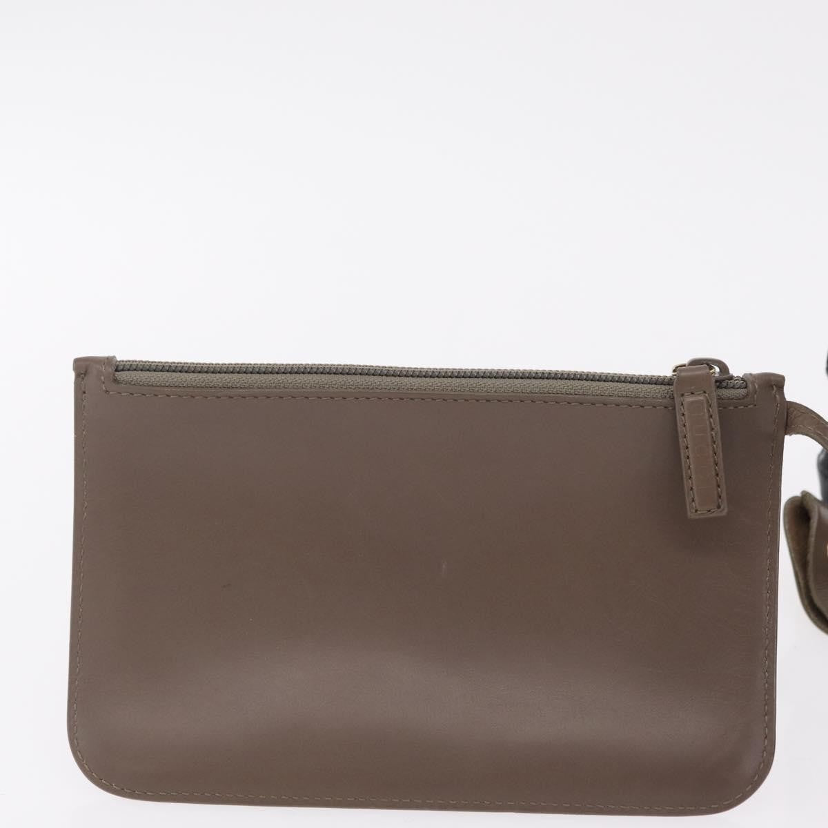 Gucci Vintage Bamboo Hobo Leather Gray Leather Shoulder Bag Bag (Pre-Owned)