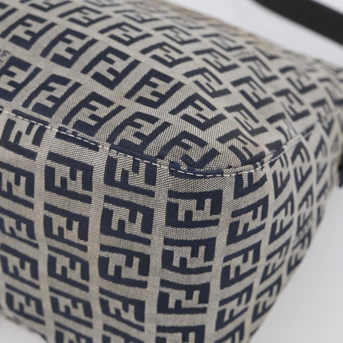 Fendi Fendi Mamma Baguette Monogram Canvas Navy Canvas Handbag (Pre-Owned)