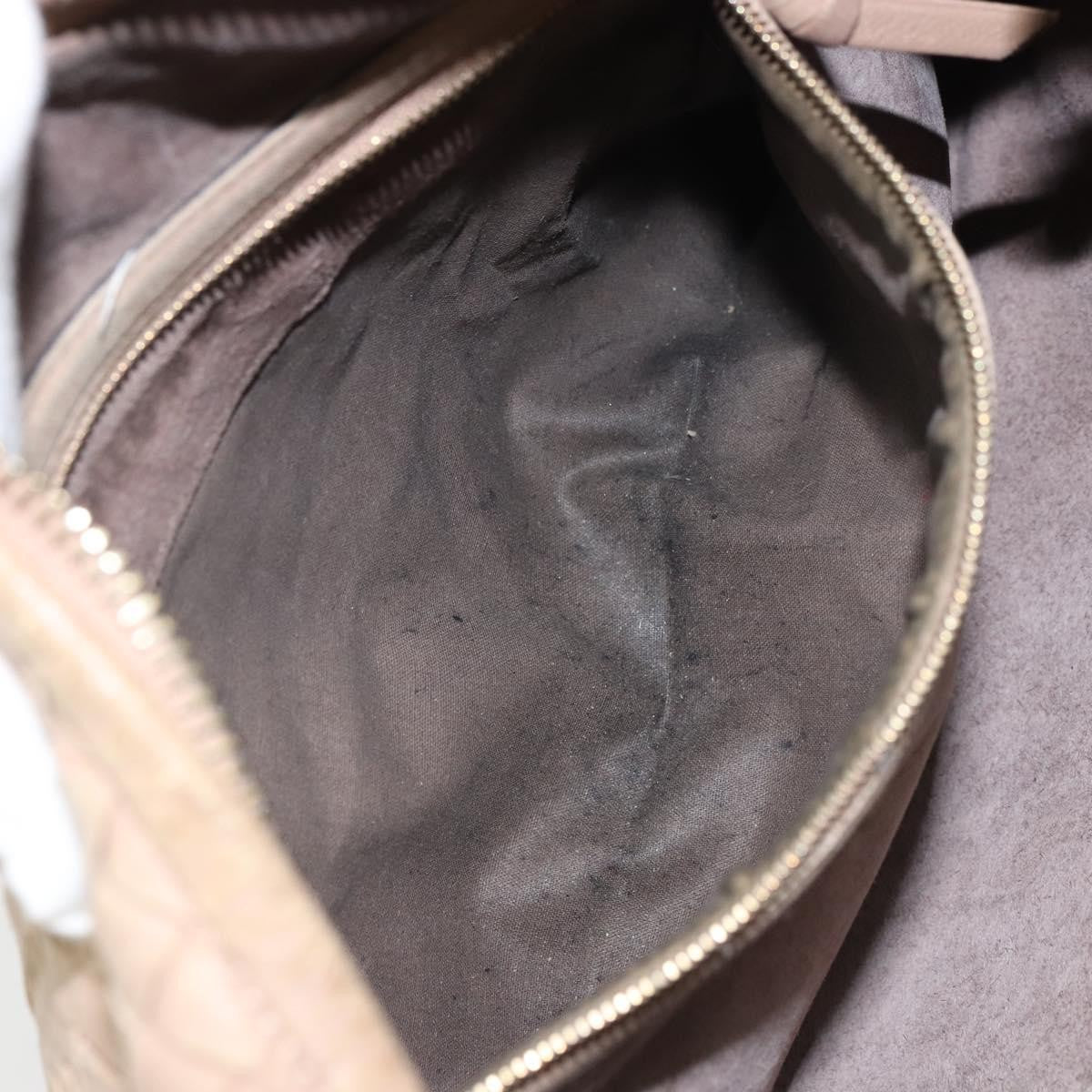 Bottega Veneta Veneta Hobo Intrecciato Nappa Beige Leather Shoulder Bag Bag (Pre-Owned)