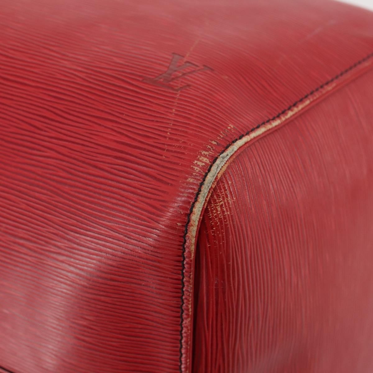 Louis Vuitton Keepall Epi Leather Red Leather Travel Bag Bag (Pre-Owned)