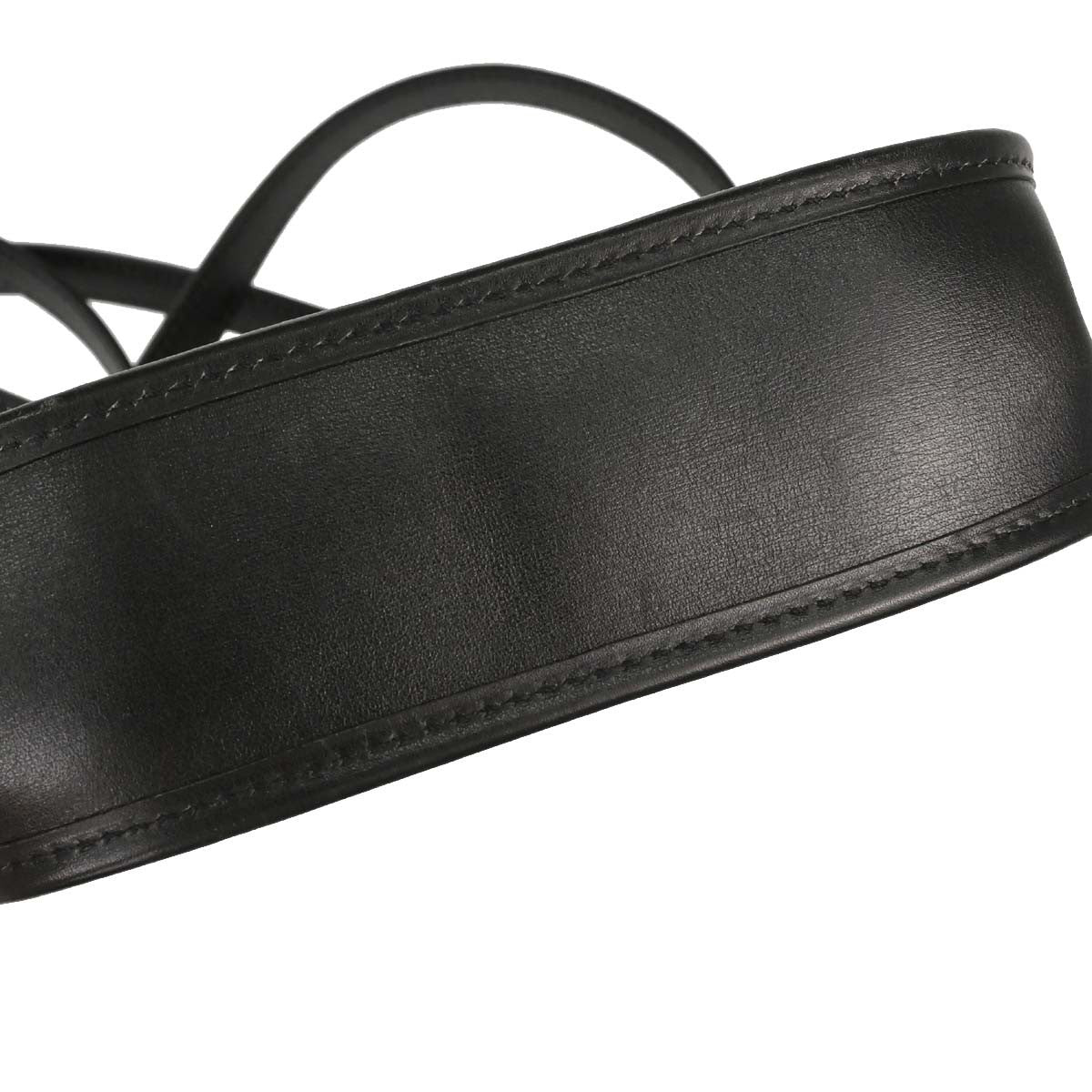 Hermes Long Strap Evelyne Box Calf Black Leather Shoulder Bag Bag (Pre-Owned)