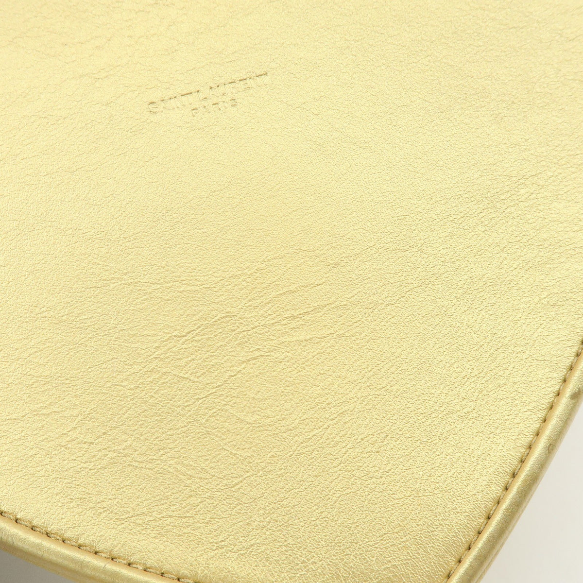 Saint Laurent Love Heart Tassel Chain Leather Gold Leather Handbag (Pre-Owned)