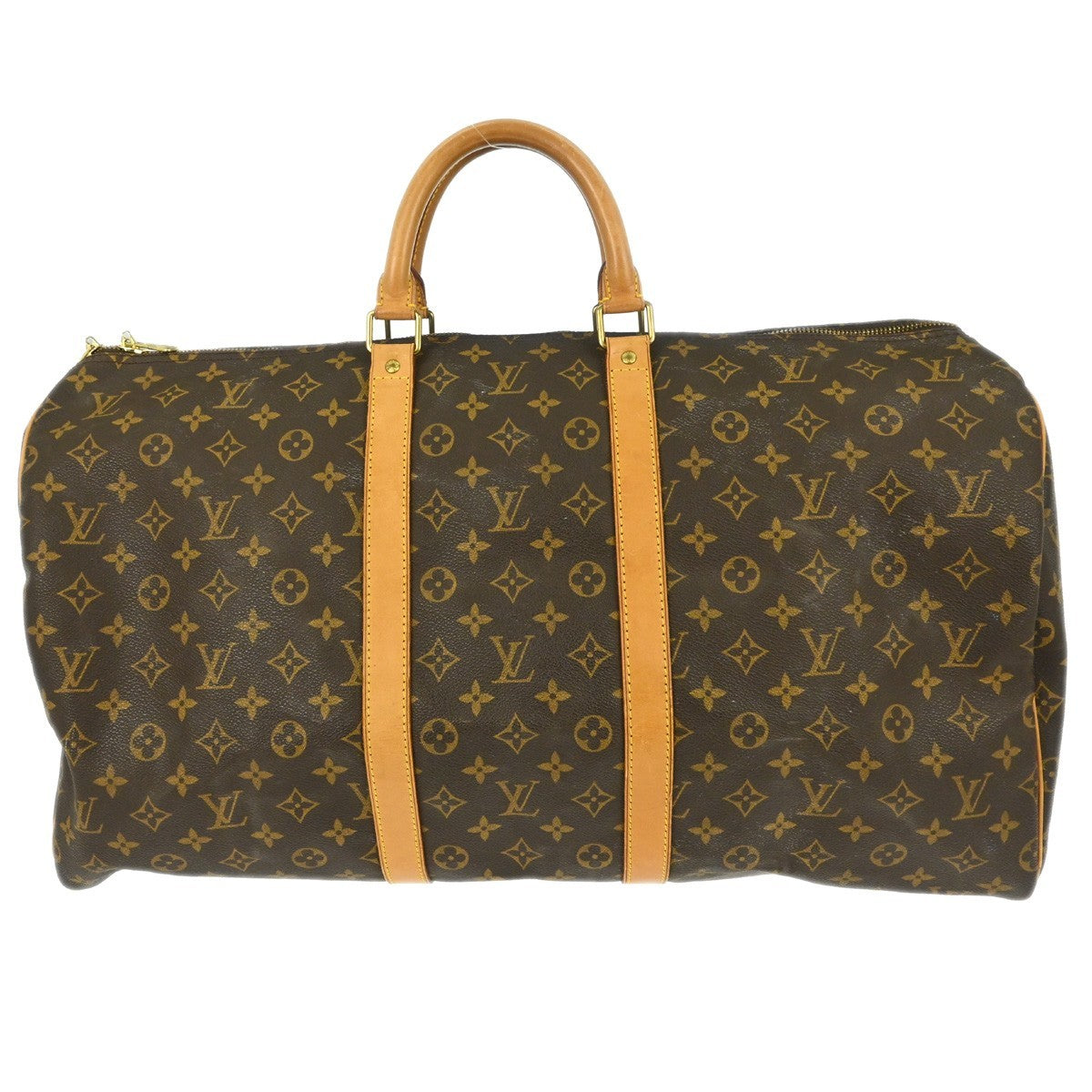 Louis Vuitton Keepall Monogram Brown Canvas Travel Bag Bag (Pre-Owned)