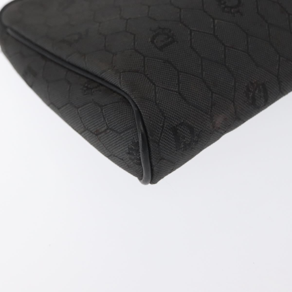 Christian Dior Vintage Honeycomb Clutch Canvas Black Canvas Clutche & Pouche Bag (Pre-Owned)