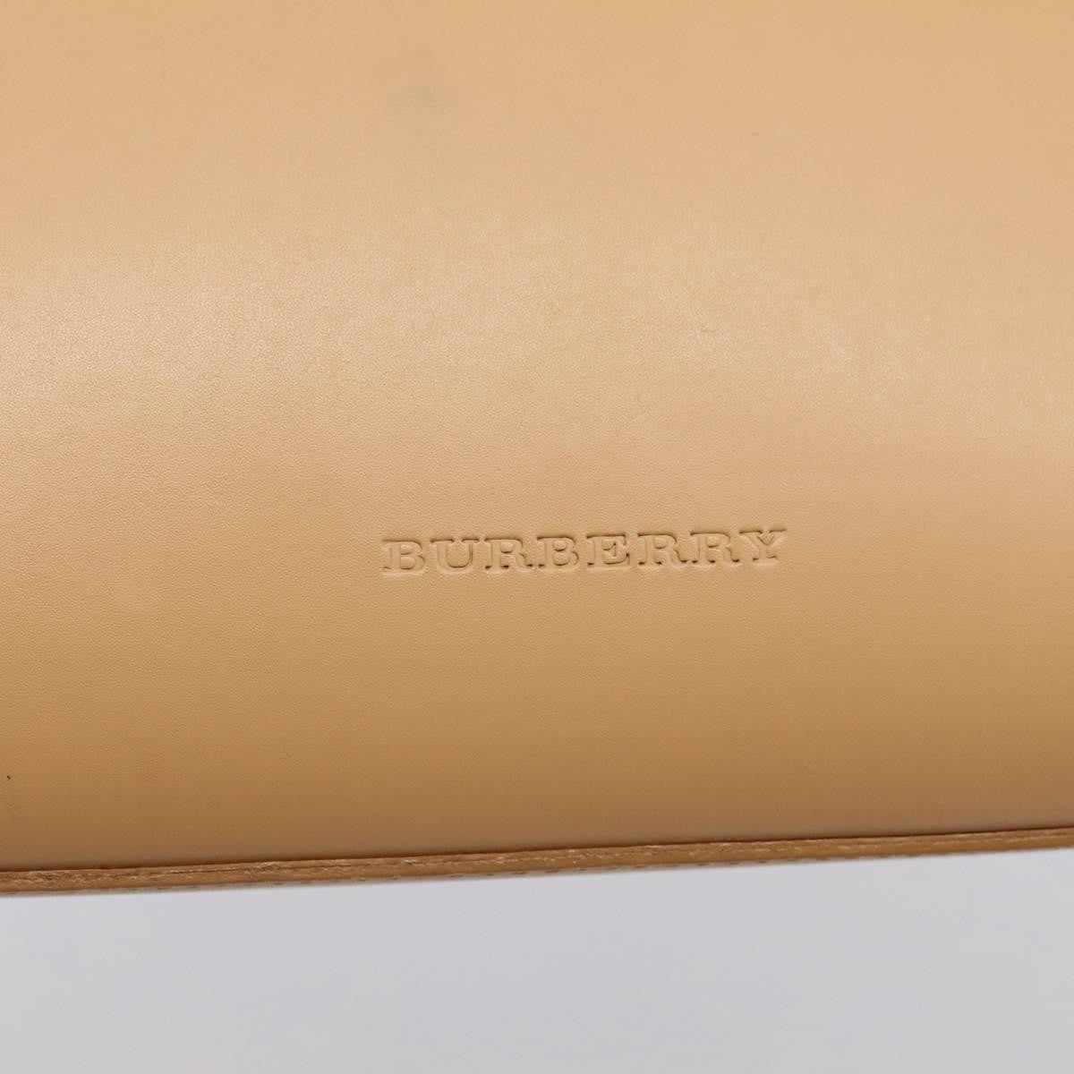Burberry Handbag Leather Beige Leather Handbag (Pre-Owned)