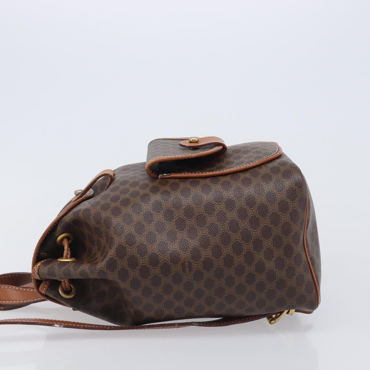 Celine Vintage Macadam Canvas Brown Canvas Backpack Bag (Pre-Owned)