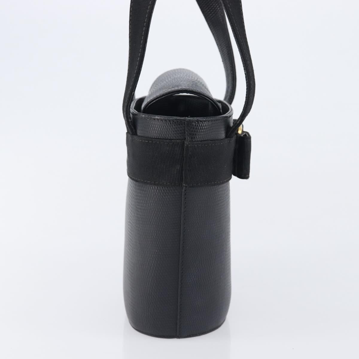 Salvatore Ferragamo Vara Bow Leather Black Leather Crossbody Bag Bag (Pre-Owned)