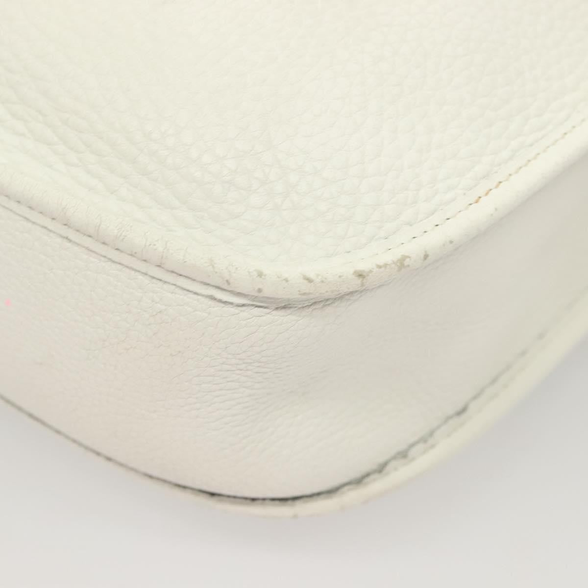 Hermes Evelyne Bag Gen I Togo White Leather Handbag (Pre-Owned)