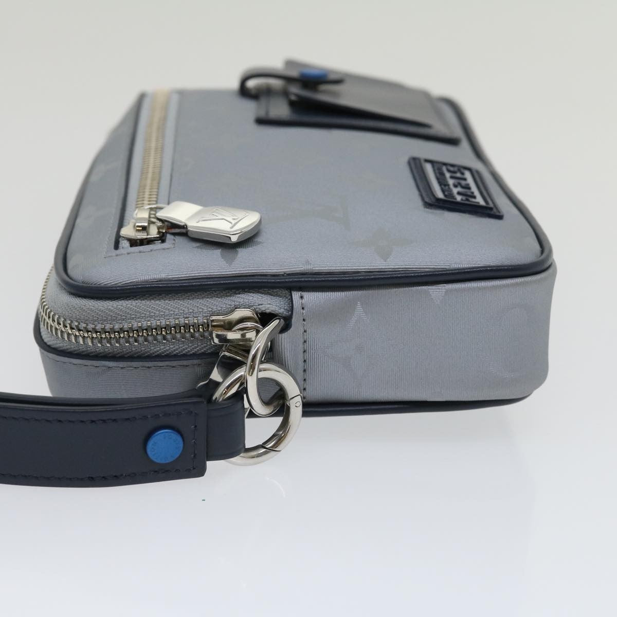 Louis Vuitton Alpha Clutch Limited Edition Monogram Satellite Canvas Silver Nylon Clutche & Pouche Bag (Pre-Owned)