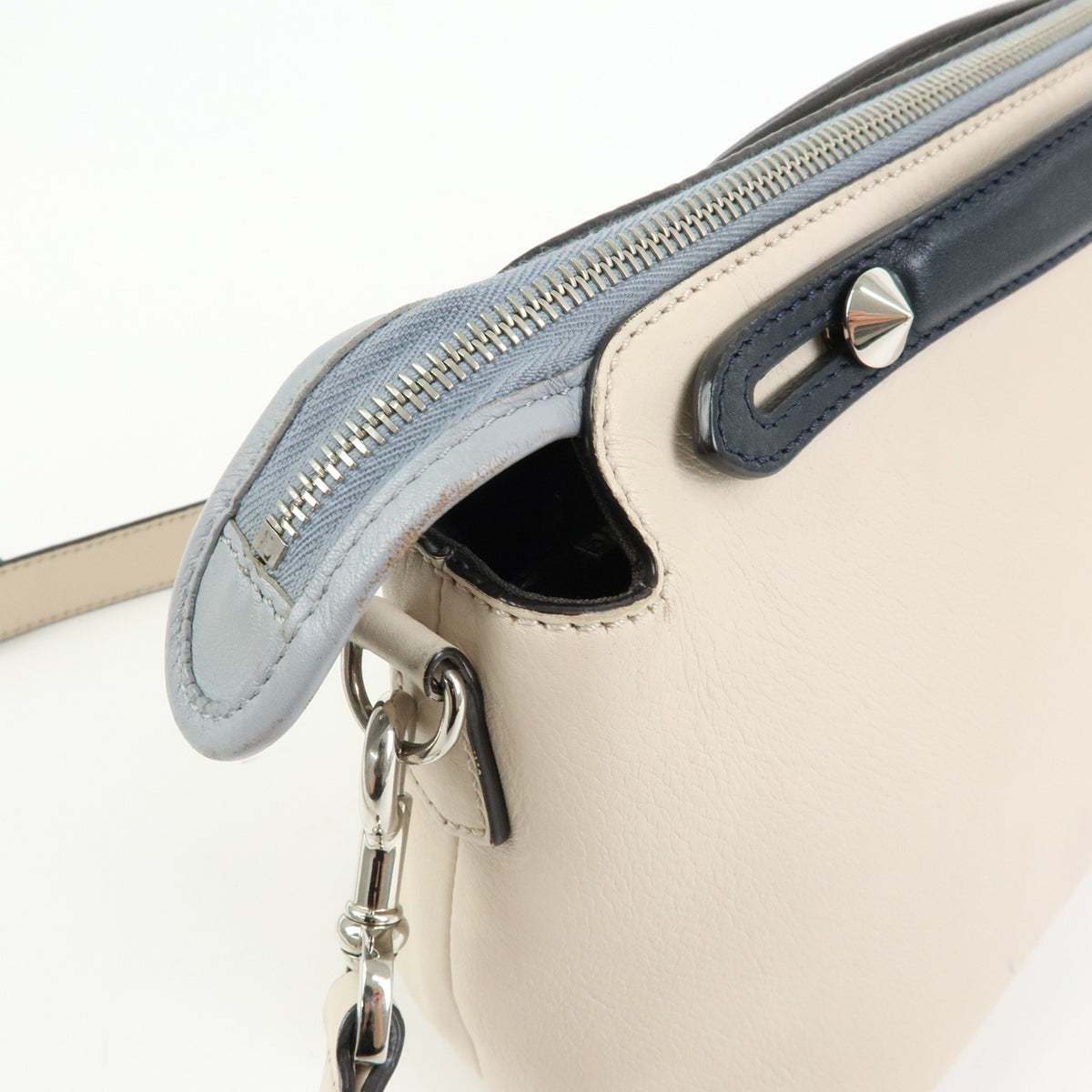 Fendi Selleria By The Way Satchel Leather Neutral Leather Handbag (Pre-Owned)