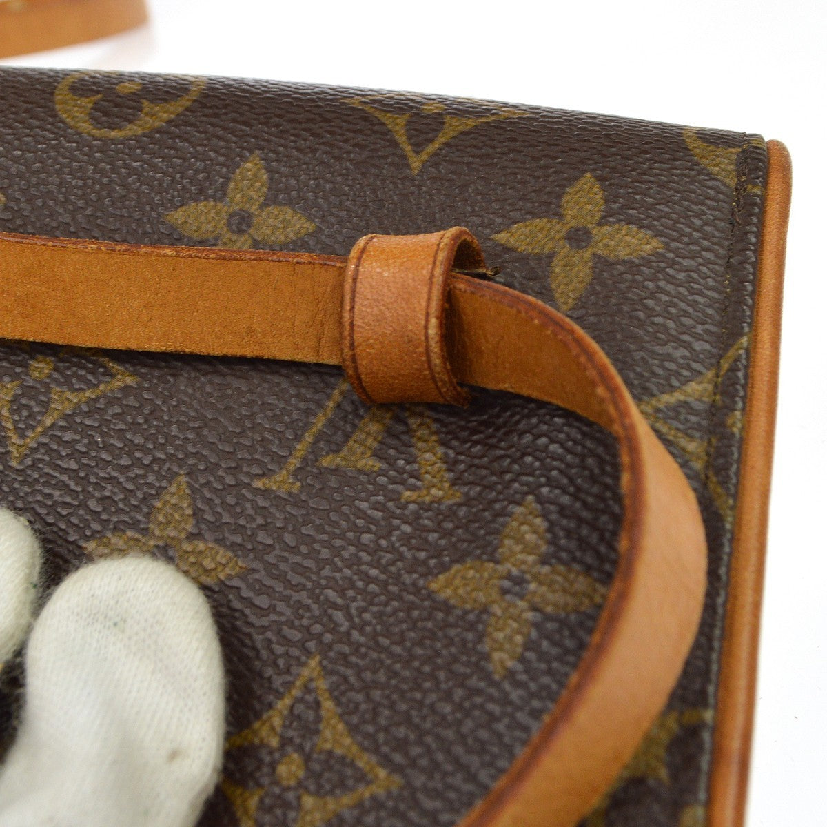 Louis Vuitton Florentine Pochette Damier Brown Canvas Clutche & Pouche Bag (Pre-Owned)