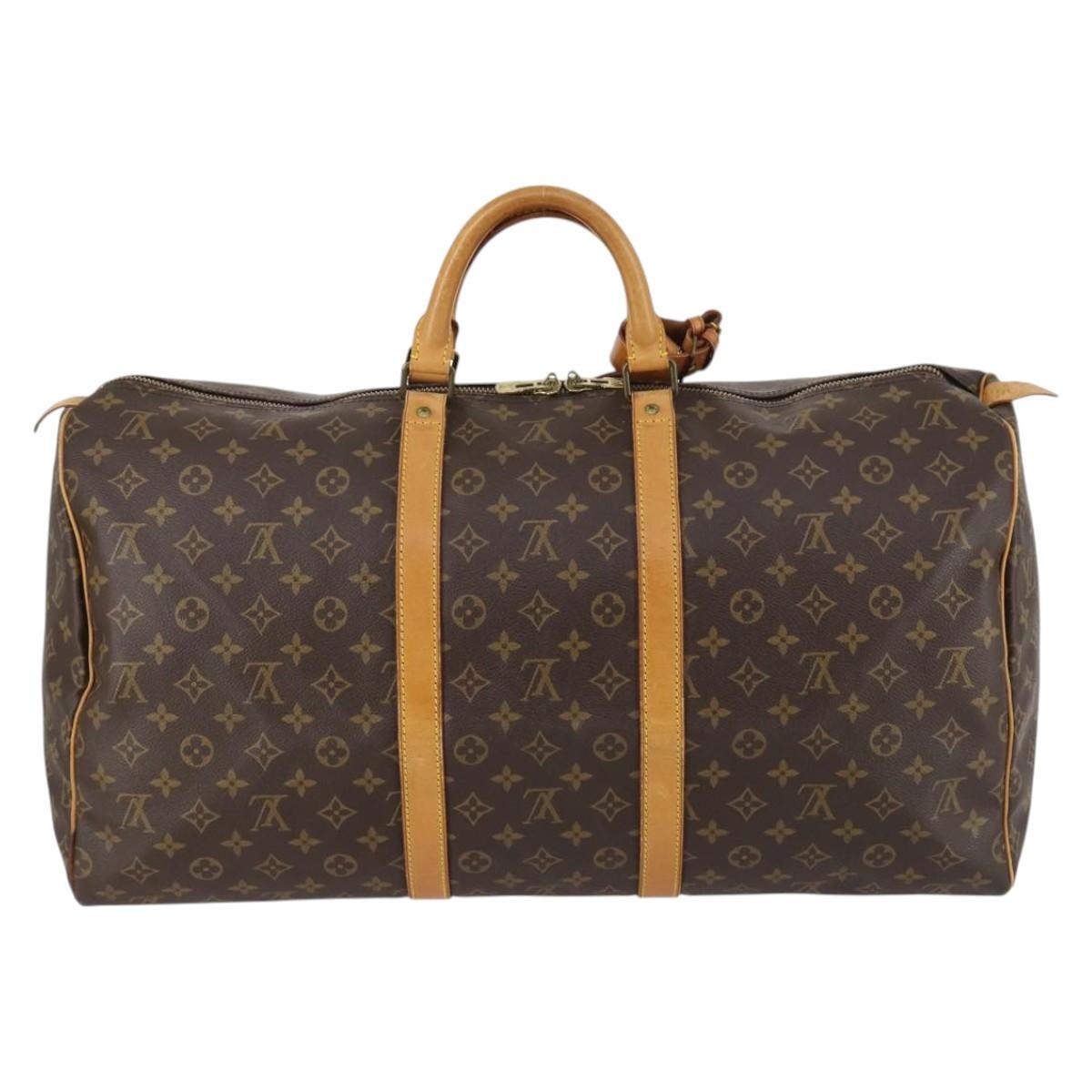 Louis Vuitton Keepall Monogram Canvas Brown Canvas Travel Bag Bag (Pre-Owned)