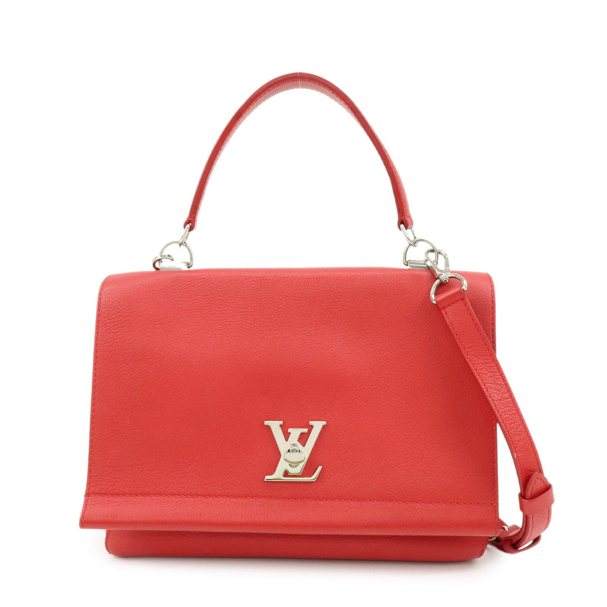 Louis Vuitton Lockme Ii Leather Red Leather Shoulder Bag Bag (Pre-Owned)