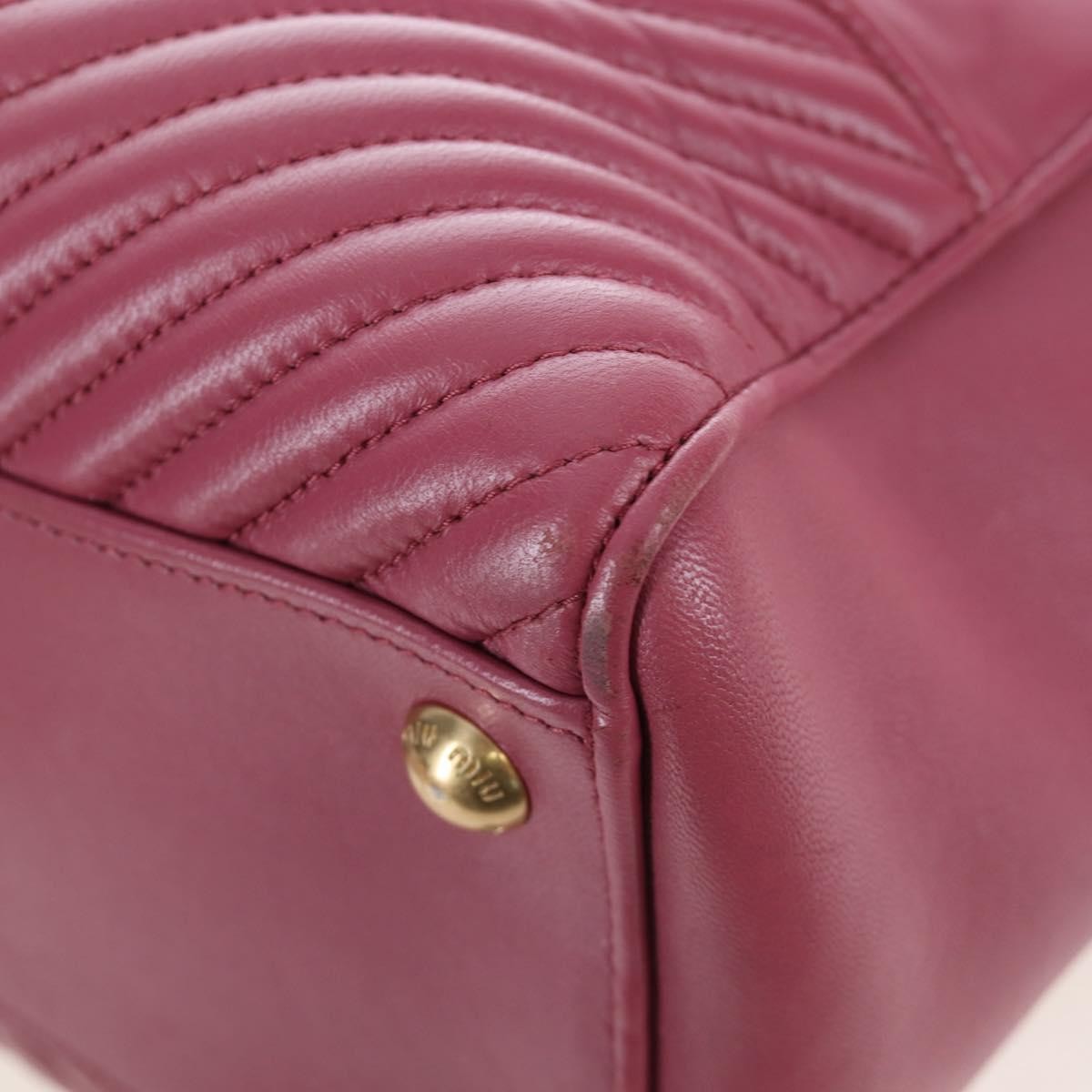 Miu Miu Beau Top Handle Leather Pink Leather Handbag (Pre-Owned)