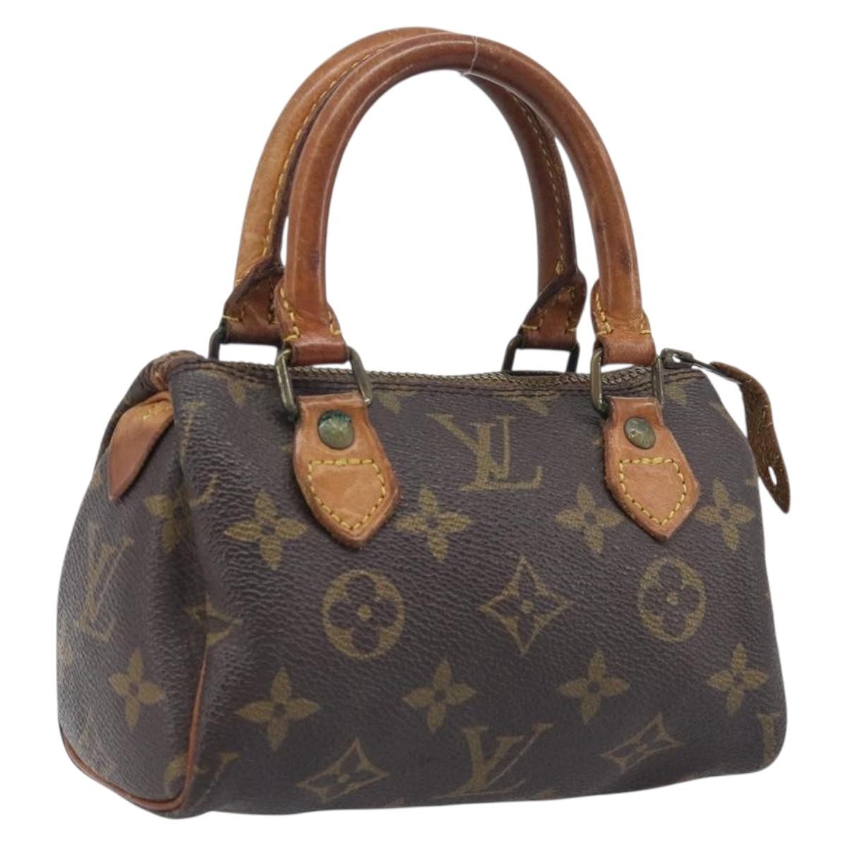 Louis Vuitton Speedy Mini Hl Monogram Canvas Brown Canvas Handbag (Pre-Owned)