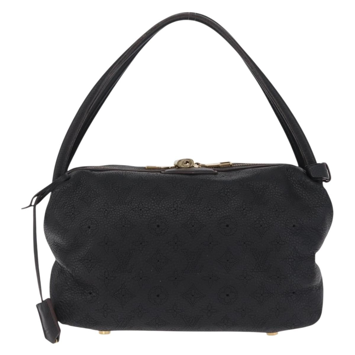Louis Vuitton Galatea Mahina Leather Black Leather Handbag (Pre-Owned)