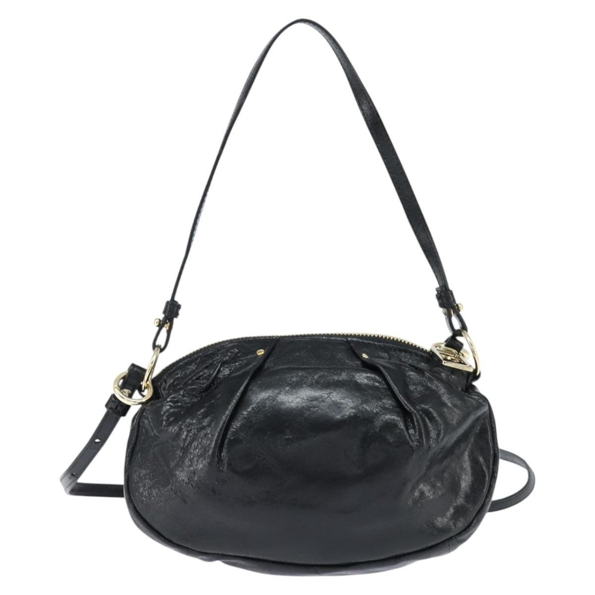 Chloe Shoulder Bag Leather Black Leather Shoulder Bag Bag (Pre-Owned)