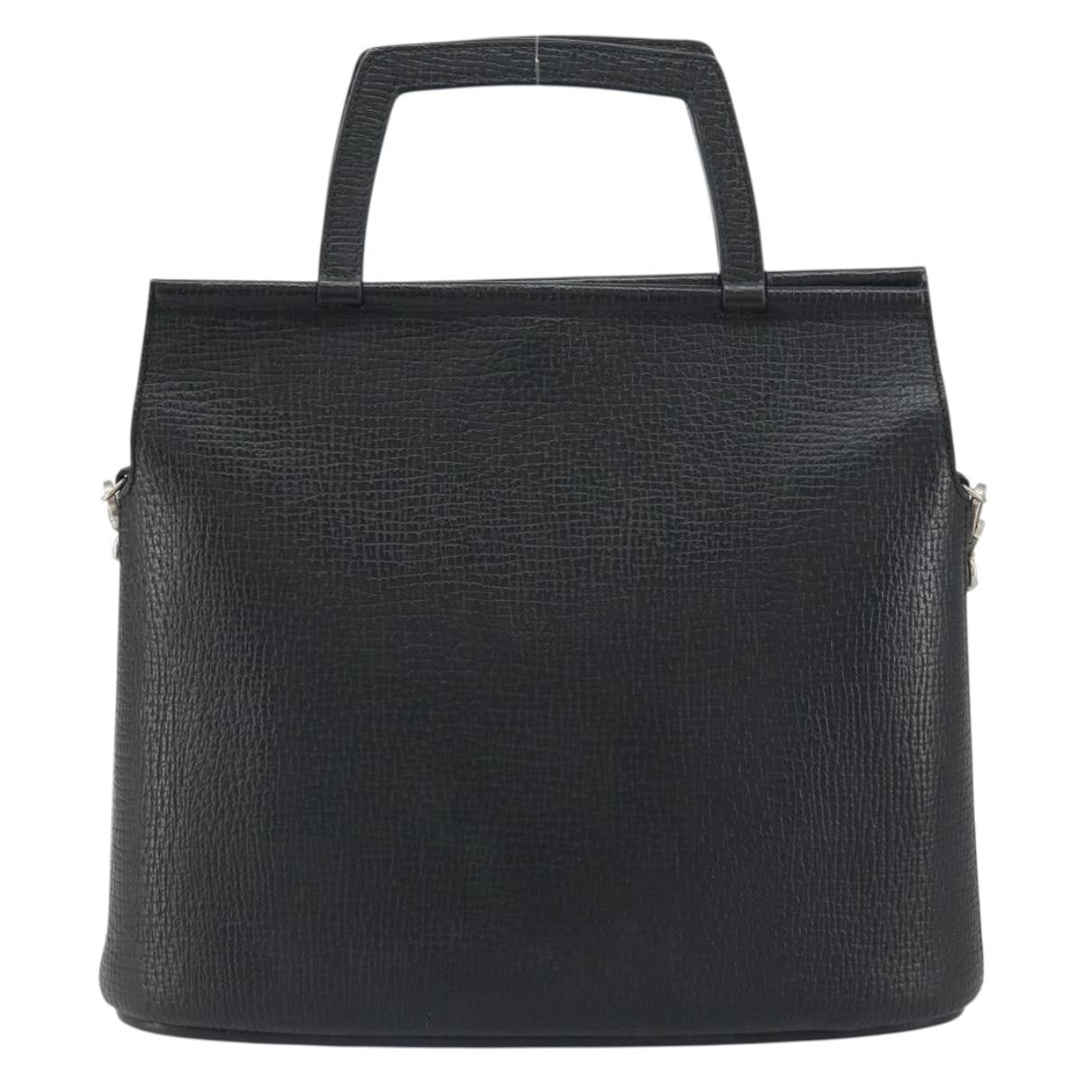 Loewe Vintage Leather Black Leather Handbag (Pre-Owned)