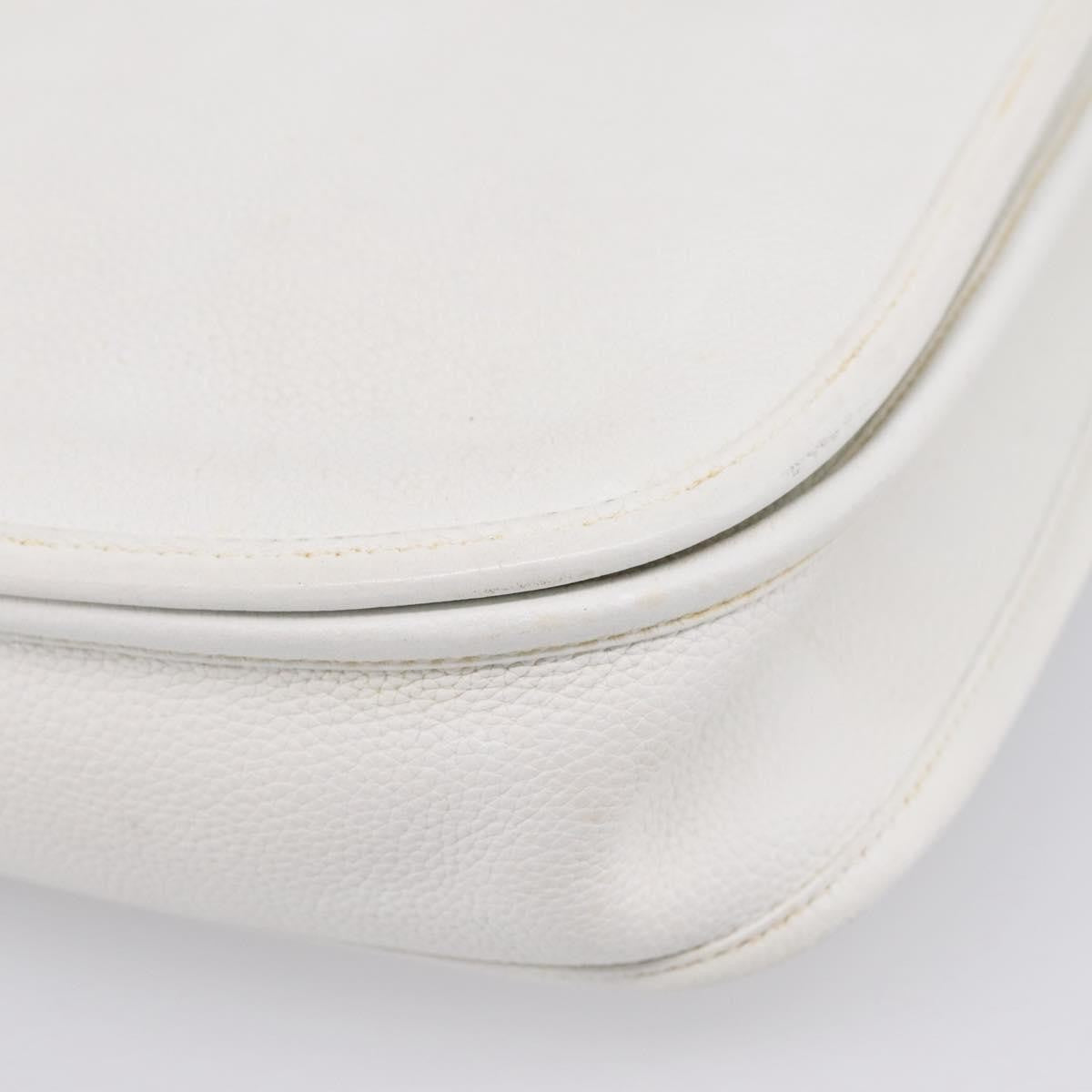 Hermes Evelyne Bag Gen I Togo White Leather Handbag (Pre-Owned)